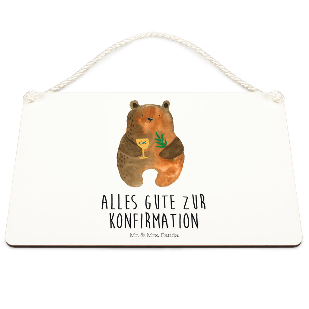 Deko Schild Konfirmation-Bär Dekoschild, Deko Schild, Schild, Tür Schild, Türschild, Holzschild, Wandschild, Wanddeko, Bär, Teddy, Teddybär, Konfirmation, Kirche, evangelisch, Gottesdienst