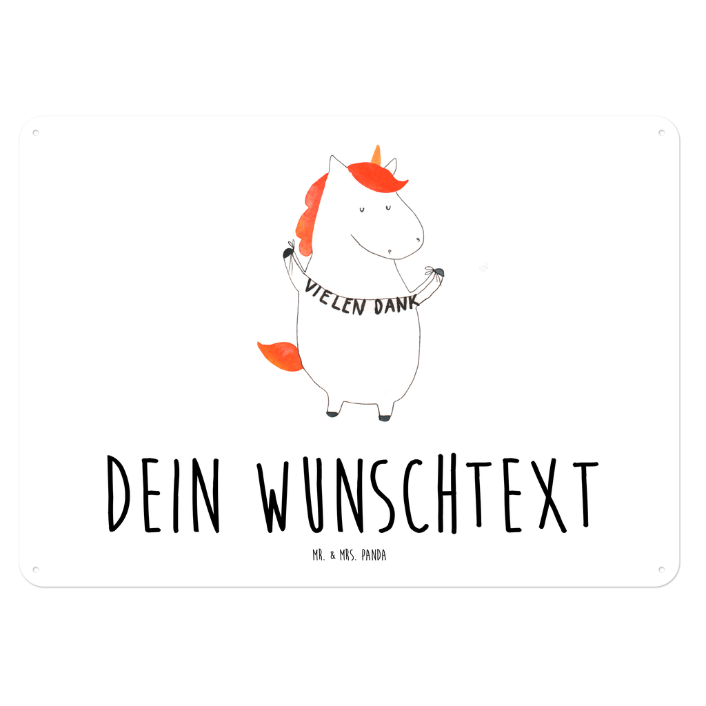 Personalisiertes Blechschild Einhorn Dankeschön Blechschild, Metallschild, Geschenk Schild, Schild, Magnet-Metall-Schild, Deko Schild, Wandschild, Wand-Dekoration, Türschild, Einhorn, Einhörner, Einhorn Deko, Pegasus, Unicorn, Danke, vielen Dank, Dankeschön, Danksagung