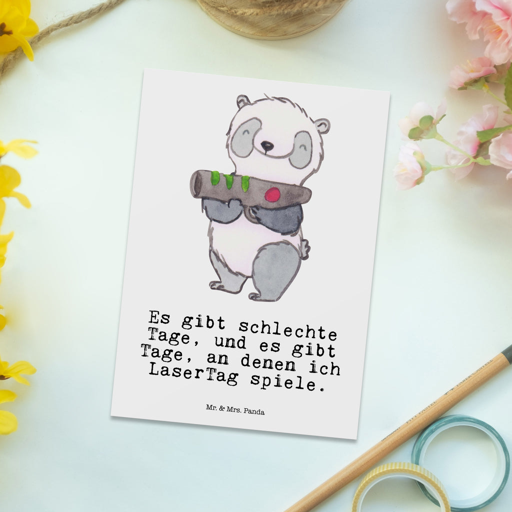 Postkarte Panda LaserTag Tage Postkarte, Karte, Geschenkkarte, Grußkarte, Einladung, Ansichtskarte, Geburtstagskarte, Einladungskarte, Dankeskarte, Ansichtskarten, Einladung Geburtstag, Einladungskarten Geburtstag, Geschenk, Sport, Sportart, Hobby, Schenken, Danke, Dankeschön, Auszeichnung, Gewinn, Sportler, Lasertag, Lasergame Zentrum, Laser Tag Party