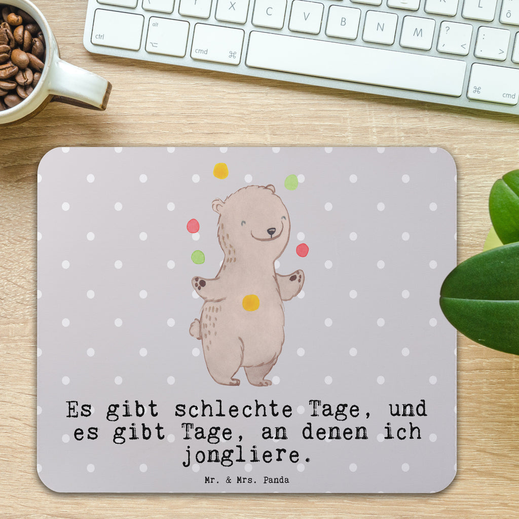 Mauspad Bär Jonglieren Tage Mousepad, Computer zubehör, Büroausstattung, PC Zubehör, Arbeitszimmer, Mauspad, Einzigartiges Mauspad, Designer Mauspad, Mausunterlage, Mauspad Büro, Geschenk, Sport, Sportart, Hobby, Schenken, Danke, Dankeschön, Auszeichnung, Gewinn, Sportler, Jonglieren, Jongleur, Zirkus, Artistik