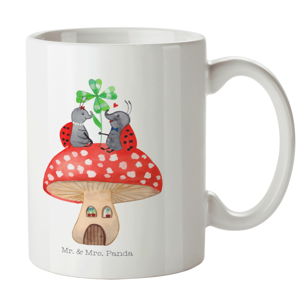 Tasse Marienkäfer Paar Fliegenpilz Tasse, Kaffeetasse, Teetasse, Becher, Kaffeebecher, Teebecher, Keramiktasse, Porzellantasse, Büro Tasse, Geschenk Tasse, Tasse Sprüche, Tasse Motive, Kaffeetassen, Tasse bedrucken, Designer Tasse, Cappuccino Tassen, Schöne Teetassen, Tiermotive, Gute Laune, lustige Sprüche, Tiere, Haus, Wohnung, zuhause, Fliegenpilz, Marienkäfer, Fleigenpilzhaus