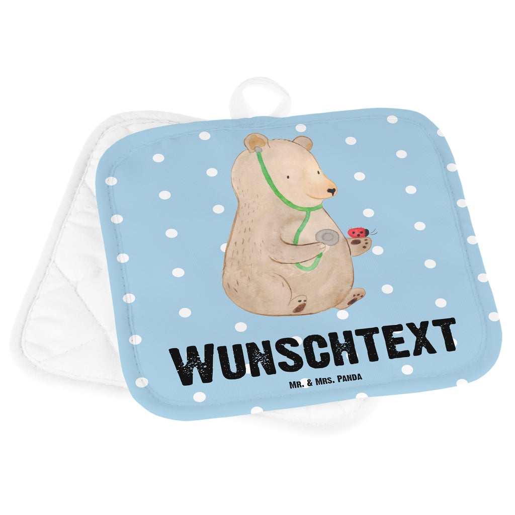 Personalisierte Topflappen Bär Arzt Topflappen personalisiert, Personalisierte Topfuntersetzer, Personalisierter Ofenhandschuh, Topflappen Set personalisiert, Topflappen mit Namen, Namensaufdruck, Bär, Teddy, Teddybär, Arzt, Ärztin, Doktor, Professor, Doktorin, Professorin