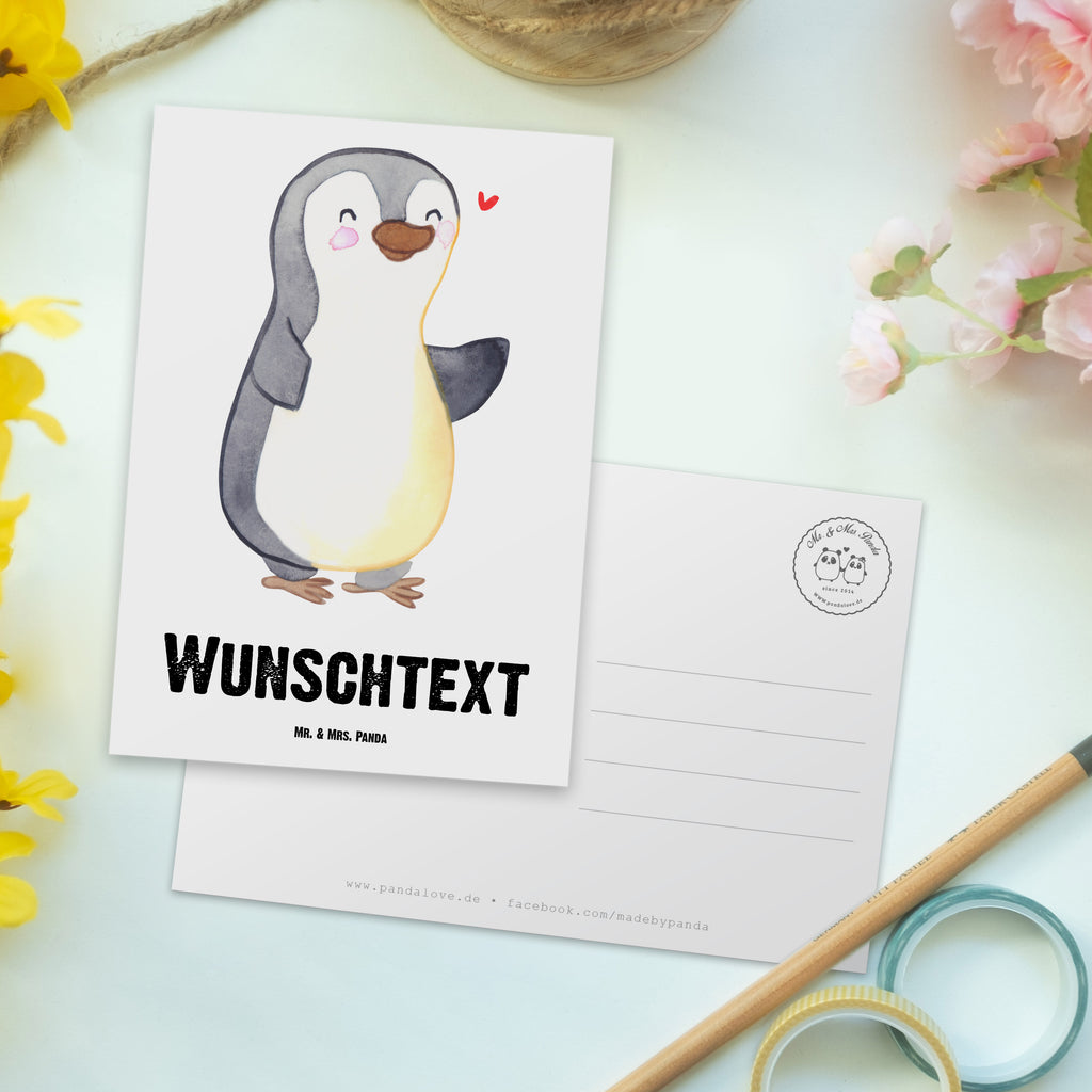 Personalisierte Postkarte Pinguin Amputation Postkarte mit Namen, Postkarte bedrucken, Postkarte mit Wunschtext, Postkarte personalisierbar, Geschenkkarte mit Namen, Grußkarte mit Namen, Karte mit Namen, Einladung mit Namen, Ansichtskarte mit Namen, Geschenkkarte mit Wunschtext, Grußkarte mit Wunschtext, Karte mit Wunschtext, Einladung mit Wunschtext, Ansichtskarte mit Wunschtext, Pinguin, Amputation, Armamputation