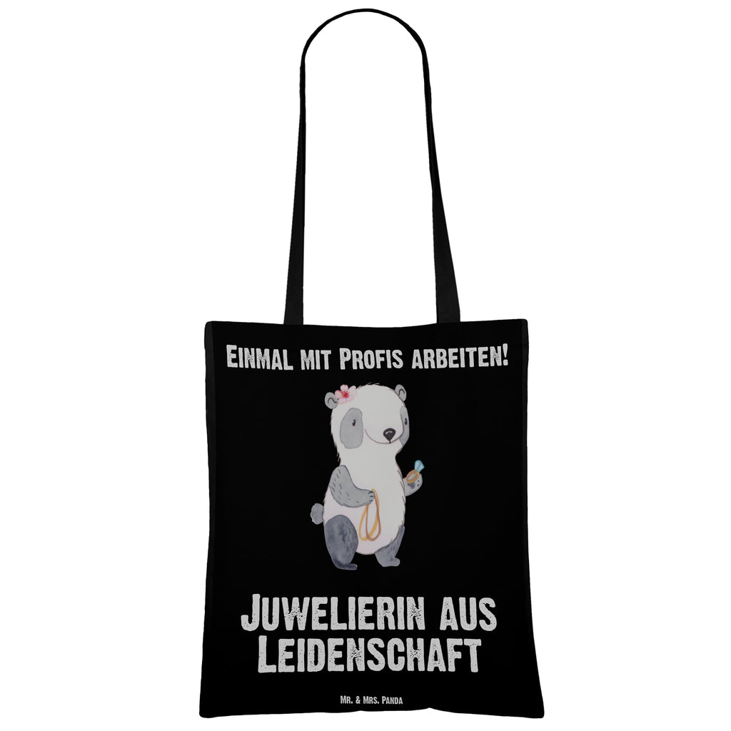 Tragetasche Juwelierin aus Leidenschaft Beuteltasche, Beutel, Einkaufstasche, Jutebeutel, Stoffbeutel, Tasche, Shopper, Umhängetasche, Strandtasche, Schultertasche, Stofftasche, Tragetasche, Badetasche, Jutetasche, Einkaufstüte, Laptoptasche, Beruf, Ausbildung, Jubiläum, Abschied, Rente, Kollege, Kollegin, Geschenk, Schenken, Arbeitskollege, Mitarbeiter, Firma, Danke, Dankeschön, Juwelierin, Goldschmiedin, Schmuckwarenhändlerin, Schmuckgeschäft, Eröffnung