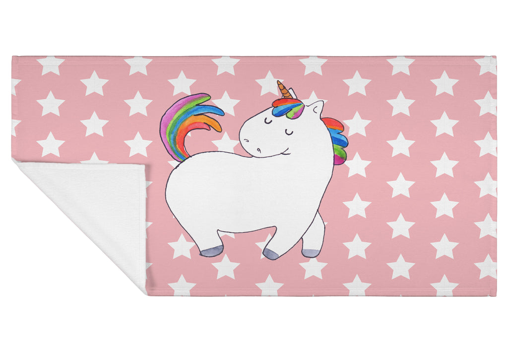 Handtuch Einhorn stolzierend Handtuch, Badehandtuch, Badezimmer, Handtücher, groß, Kinder, Baby, Einhorn, Einhörner, Einhorn Deko, Pegasus, Unicorn, stolz, anders, bunt, Pferd, Reiter, Reiten, Freundin, Geschenk