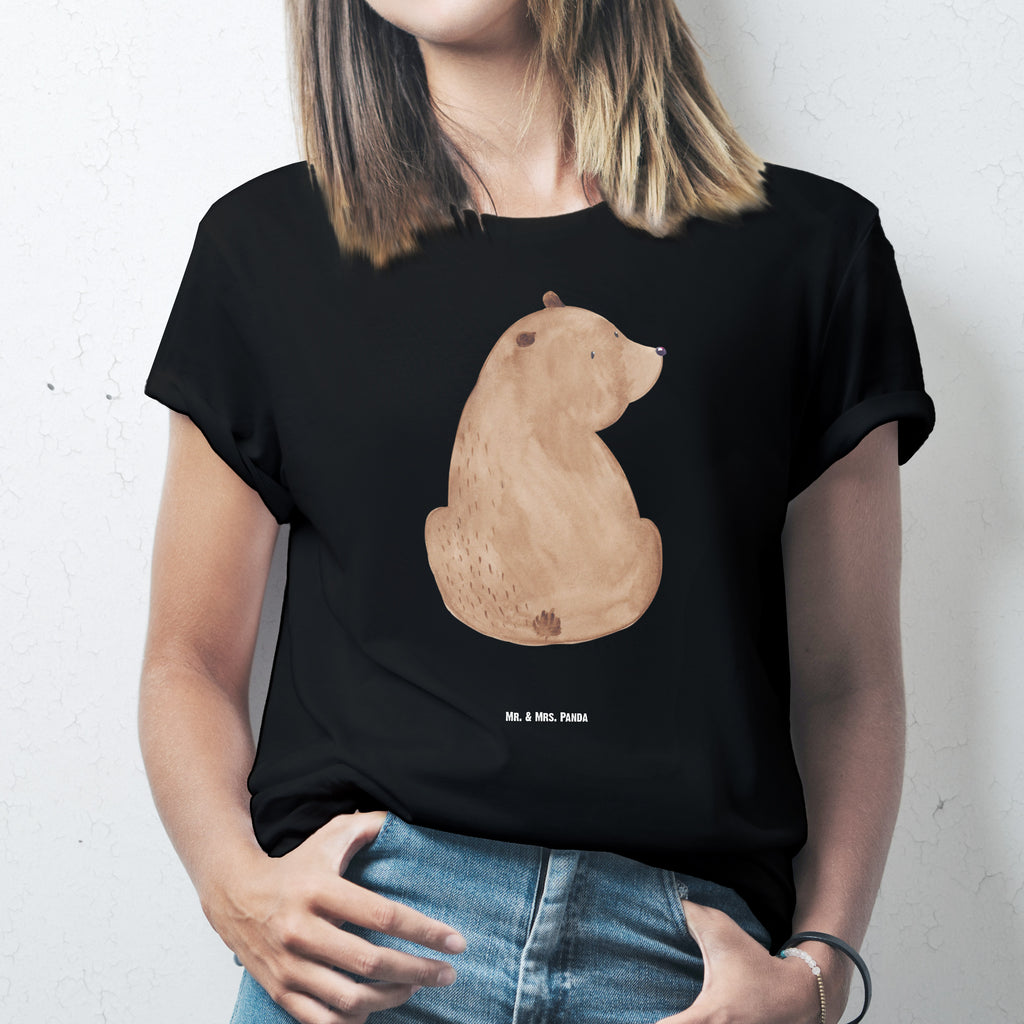 T-Shirt Standard Bär Schulterblick T-Shirt, Shirt, Tshirt, Lustiges T-Shirt, T-Shirt mit Spruch, Party, Junggesellenabschied, Jubiläum, Geburstag, Herrn, Damen, Männer, Frauen, Schlafshirt, Nachthemd, Sprüche, Bär, Teddy, Teddybär, Selbstachtung, Weltansicht, Motivation, Bären, Bärenliebe, Weisheit