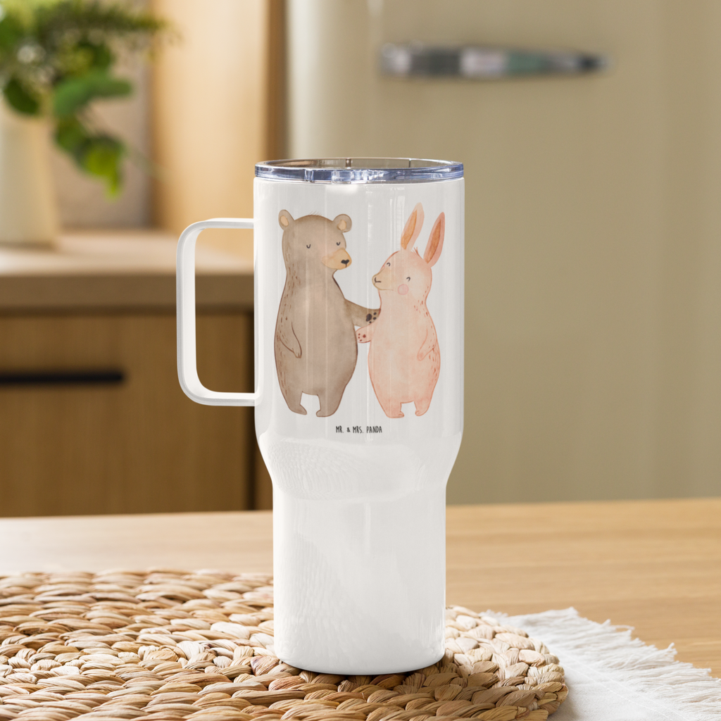 XXL Thermobecher Bär und Hase Umarmen Thermobecher, XL Thermobecher, Reisebecher, XL Reisetasse, Großer Thermobecher, Autobecher, Jumbo Becher, Liebe, Partner, Freund, Freundin, Ehemann, Ehefrau, Heiraten, Verlobung, Heiratsantrag, Liebesgeschenk, Jahrestag, Hocheitstag, Freunde, bester Freund, Hase, Bär, Bärchen, best friends