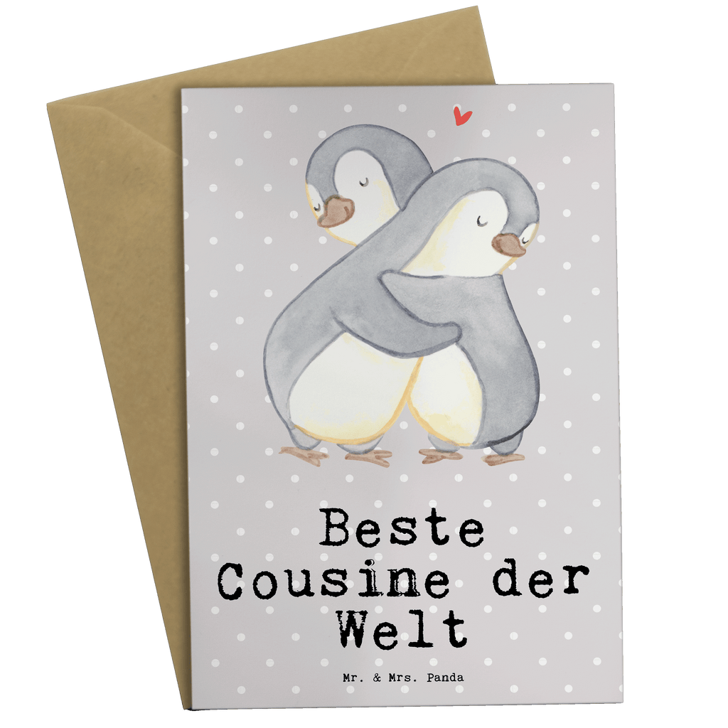 Grußkarte Pinguin Beste Cousine der Welt Grußkarte, Klappkarte, Einladungskarte, Glückwunschkarte, Hochzeitskarte, Geburtstagskarte, Karte, Ansichtskarten, für, Dankeschön, Geschenk, Schenken, Geburtstag, Geburtstagsgeschenk, Geschenkidee, Danke, Bedanken, Mitbringsel, Freude machen, Geschenktipp, Cousine, Kusine, Kousine, Cousinchen, Tochter von Onkel, Tochter von Tante, Familie, Verwandtschaft, Cousin