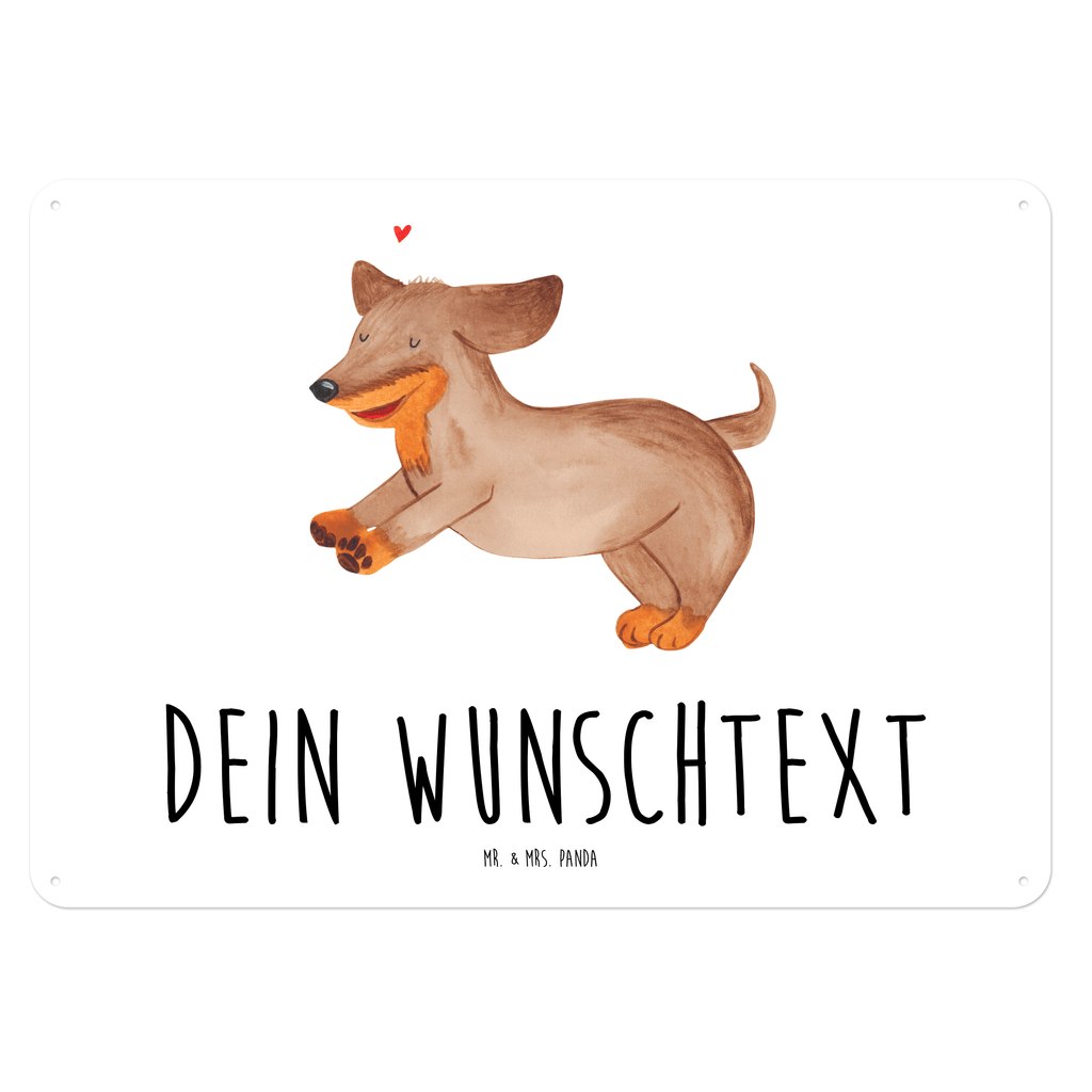 Personalisiertes Blechschild Hund Dackel Blechschild, Metallschild, Geschenk Schild, Schild, Magnet-Metall-Schild, Deko Schild, Wandschild, Wand-Dekoration, Türschild, Hund, Hundemotiv, Haustier, Hunderasse, Tierliebhaber, Hundebesitzer, Sprüche, Hunde, Dackel, Dachshund, happy dog