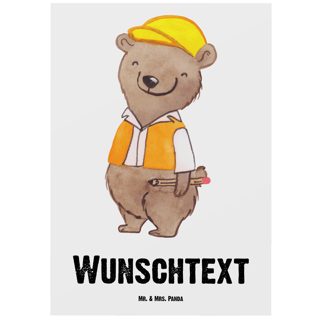 Personalisierte Postkarte Bauingenieur mit Herz Postkarte mit Namen, Postkarte bedrucken, Postkarte mit Wunschtext, Postkarte personalisierbar, Geschenkkarte mit Namen, Grußkarte mit Namen, Karte mit Namen, Einladung mit Namen, Ansichtskarte mit Namen, Geschenkkarte mit Wunschtext, Grußkarte mit Wunschtext, Karte mit Wunschtext, Einladung mit Wunschtext, Ansichtskarte mit Wunschtext, Beruf, Ausbildung, Jubiläum, Abschied, Rente, Kollege, Kollegin, Geschenk, Schenken, Arbeitskollege, Mitarbeiter, Firma, Danke, Dankeschön, Bauingenieur, Statiker, Ingeniuer, Baustelle, Studium