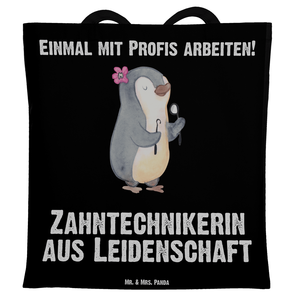 Tragetasche Zahntechnikerin aus Leidenschaft Beuteltasche, Beutel, Einkaufstasche, Jutebeutel, Stoffbeutel, Tasche, Shopper, Umhängetasche, Strandtasche, Schultertasche, Stofftasche, Tragetasche, Badetasche, Jutetasche, Einkaufstüte, Laptoptasche, Beruf, Ausbildung, Jubiläum, Abschied, Rente, Kollege, Kollegin, Geschenk, Schenken, Arbeitskollege, Mitarbeiter, Firma, Danke, Dankeschön