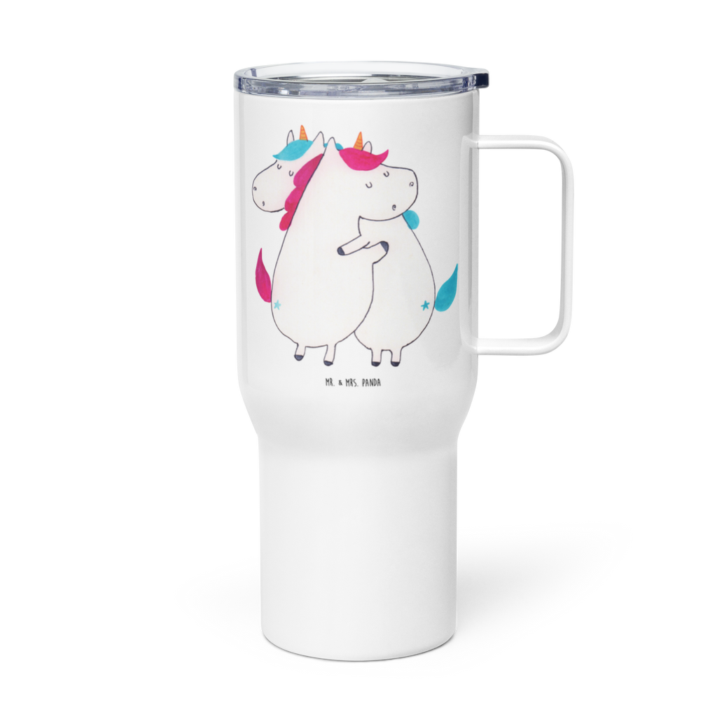 XXL Thermobecher Einhörner Umarmen Thermobecher, XL Thermobecher, Reisebecher, XL Reisetasse, Großer Thermobecher, Autobecher, Jumbo Becher, Einhorn, Einhörner, Einhorn Deko, Pegasus, Unicorn, Freundinnen, Freundin, BFF, Schwester, Schwestern, Familie, Geschwister, Sister, Liebe