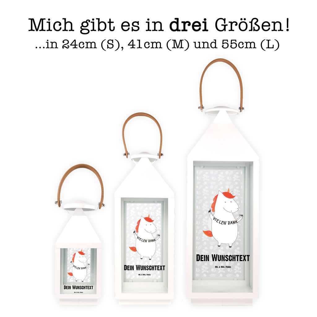 Personalisierte Deko Laterne Einhorn Vielen Dank Gartenlampe, Gartenleuchte, Gartendekoration, Gartenlicht, Laterne kleine Laternen, XXL Laternen, Laterne groß, Einhorn, Einhörner, Einhorn Deko, Pegasus, Unicorn, Danke, vielen Dank, Dankeschön, Danksagung