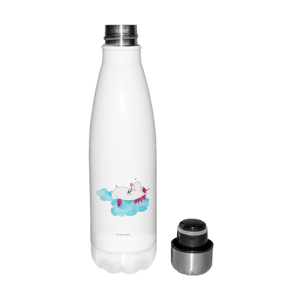 Thermosflasche Einhorn verliebt auf Wolke Isolierflasche, Thermoflasche, Trinkflasche, Thermos, Edelstahl, Einhorn, Einhörner, Einhorn Deko, Pegasus, Unicorn, verliebt, Liebe, Liebesbeweis, Freundin, Wolke