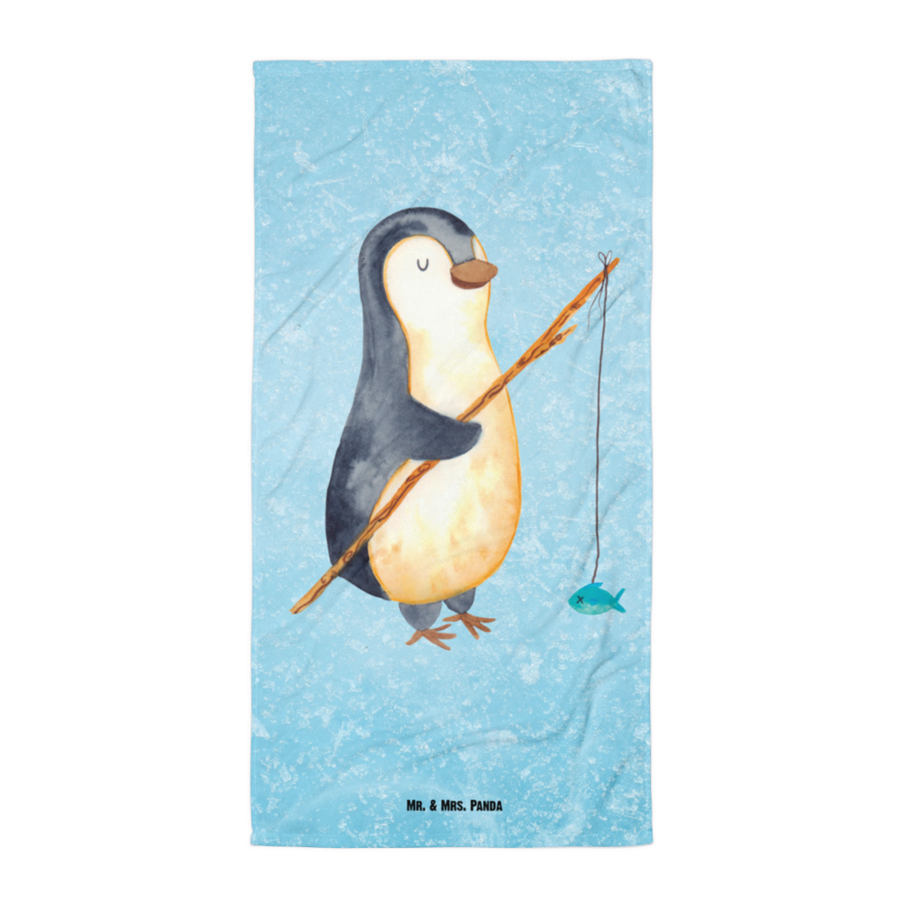 XL Badehandtuch Pinguin Angler Handtuch, Badetuch, Duschtuch, Strandtuch, Saunatuch, Pinguin, Pinguine, Angeln, Angler, Tagträume, Hobby, Plan, Planer, Tagesplan, Neustart, Motivation, Geschenk, Freundinnen, Geschenkidee, Urlaub, Wochenende