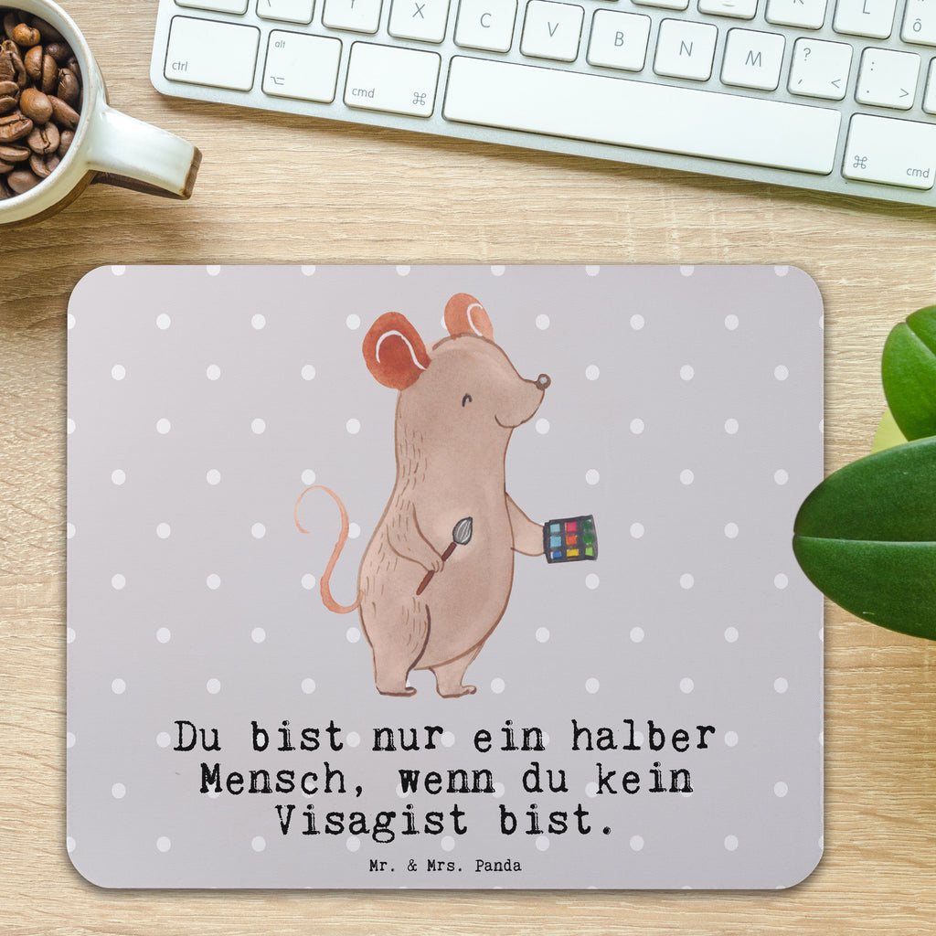 Mauspad Visagist mit Herz Mousepad, Computer zubehör, Büroausstattung, PC Zubehör, Arbeitszimmer, Mauspad, Einzigartiges Mauspad, Designer Mauspad, Mausunterlage, Mauspad Büro, Beruf, Ausbildung, Jubiläum, Abschied, Rente, Kollege, Kollegin, Geschenk, Schenken, Arbeitskollege, Mitarbeiter, Firma, Danke, Dankeschön, Kosmetiker, Make Up Artist, Maskenbildner, Visagist, Beauty Salon, Kosmetikstudio, Eröffnung