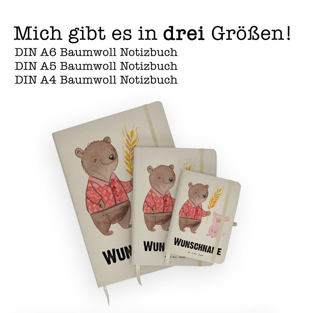 DIN A4 Personalisiertes Notizbuch Bauer mit Herz Personalisiertes Notizbuch, Notizbuch mit Namen, Notizbuch bedrucken, Personalisierung, Namensbuch, Namen, Beruf, Ausbildung, Jubiläum, Abschied, Rente, Kollege, Kollegin, Geschenk, Schenken, Arbeitskollege, Mitarbeiter, Firma, Danke, Dankeschön, Landwirt; Bauer, Tierwirt, Agronom, Farmer, Bauernhof