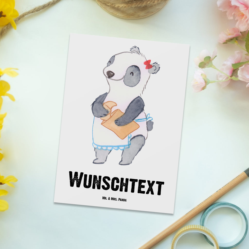 Personalisierte Postkarte Bäckereifachverkäuferin mit Herz Postkarte mit Namen, Postkarte bedrucken, Postkarte mit Wunschtext, Postkarte personalisierbar, Geschenkkarte mit Namen, Grußkarte mit Namen, Karte mit Namen, Einladung mit Namen, Ansichtskarte mit Namen, Geschenkkarte mit Wunschtext, Grußkarte mit Wunschtext, Karte mit Wunschtext, Einladung mit Wunschtext, Ansichtskarte mit Wunschtext, Beruf, Ausbildung, Jubiläum, Abschied, Rente, Kollege, Kollegin, Geschenk, Schenken, Arbeitskollege, Mitarbeiter, Firma, Danke, Dankeschön, Bäckereifachverkäuferin, Backwarenverkäuferin, Bäckerei, Backstube, Bäckerladen, Brotmanufaktur