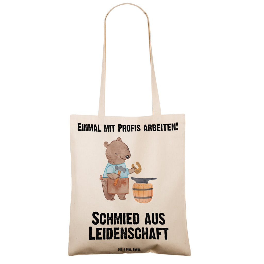 Tragetasche Schmied aus Leidenschaft Beuteltasche, Beutel, Einkaufstasche, Jutebeutel, Stoffbeutel, Tasche, Shopper, Umhängetasche, Strandtasche, Schultertasche, Stofftasche, Tragetasche, Badetasche, Jutetasche, Einkaufstüte, Laptoptasche, Beruf, Ausbildung, Jubiläum, Abschied, Rente, Kollege, Kollegin, Geschenk, Schenken, Arbeitskollege, Mitarbeiter, Firma, Danke, Dankeschön