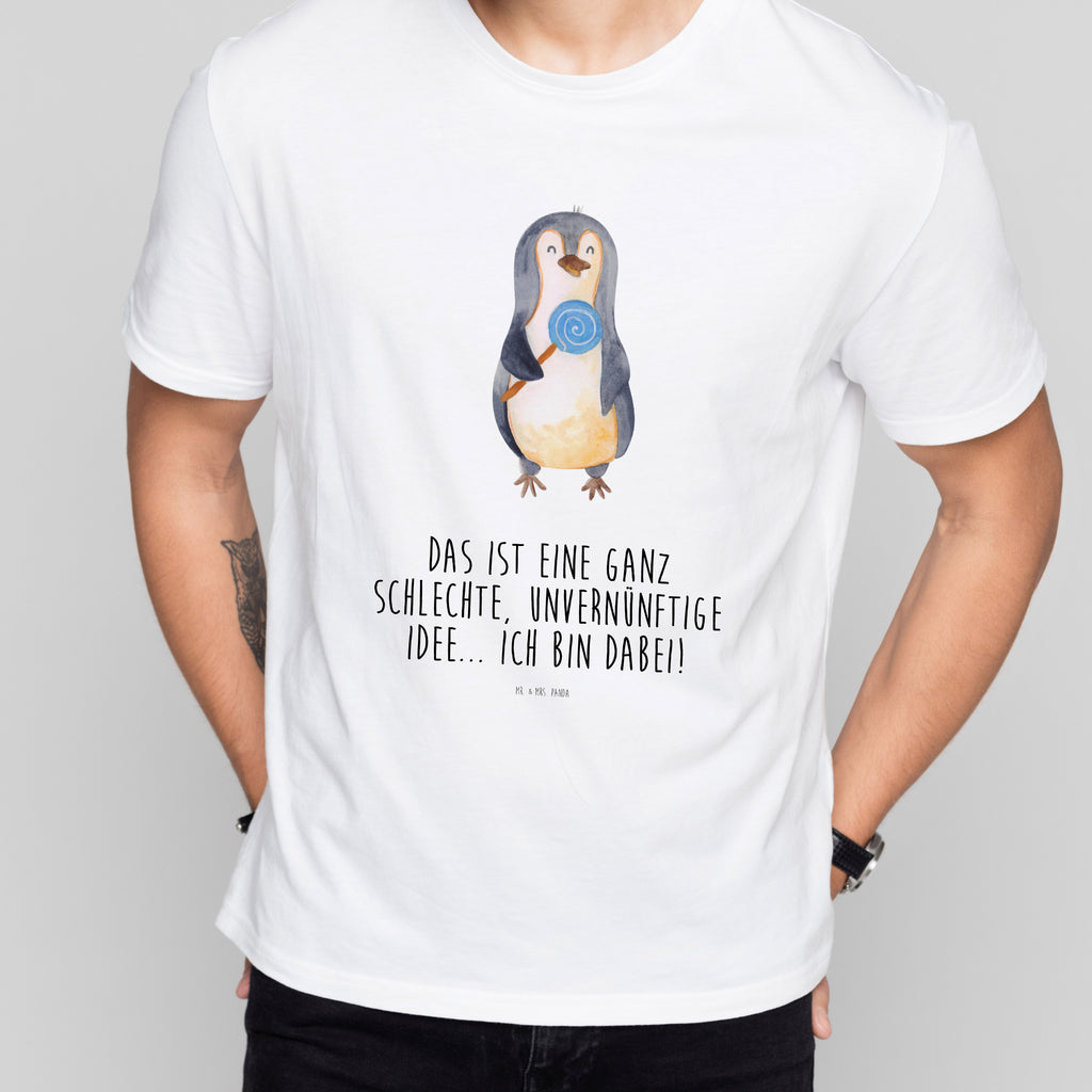 T-Shirt Standard Pinguin Lolli T-Shirt, Shirt, Tshirt, Lustiges T-Shirt, T-Shirt mit Spruch, Party, Junggesellenabschied, Jubiläum, Geburstag, Herrn, Damen, Männer, Frauen, Schlafshirt, Nachthemd, Sprüche, Pinguin, Pinguine, Lolli, Süßigkeiten, Blödsinn, Spruch, Rebell, Gauner, Ganove, Rabauke