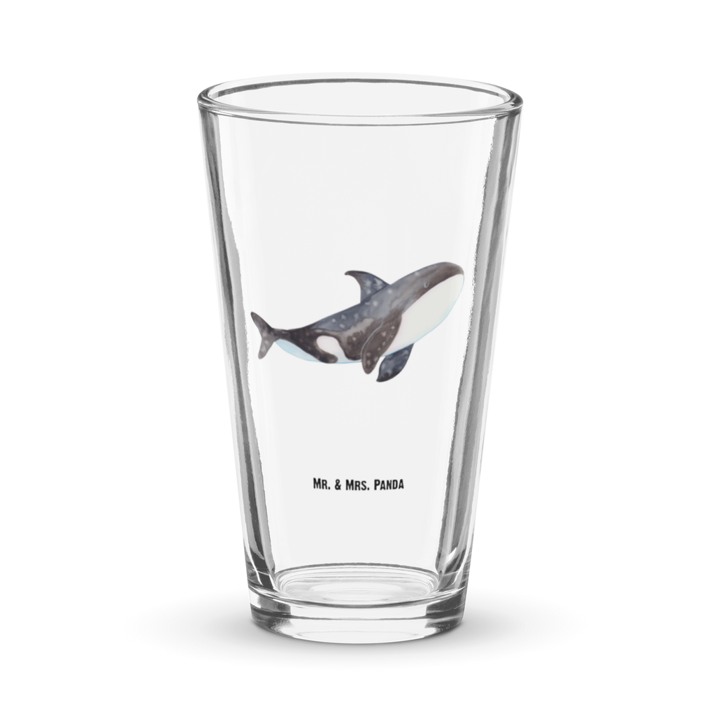 Premium Trinkglas Orca Trinkglas, Glas, Pint Glas, Bierglas, Cocktail Glas, Wasserglas, Meerestiere, Meer, Urlaub, Orca, Orcas, Killerwal, Wal, Möglichkeiten, Büro, Arbeit, Motivation, Selbstliebe, Neustart, Startup