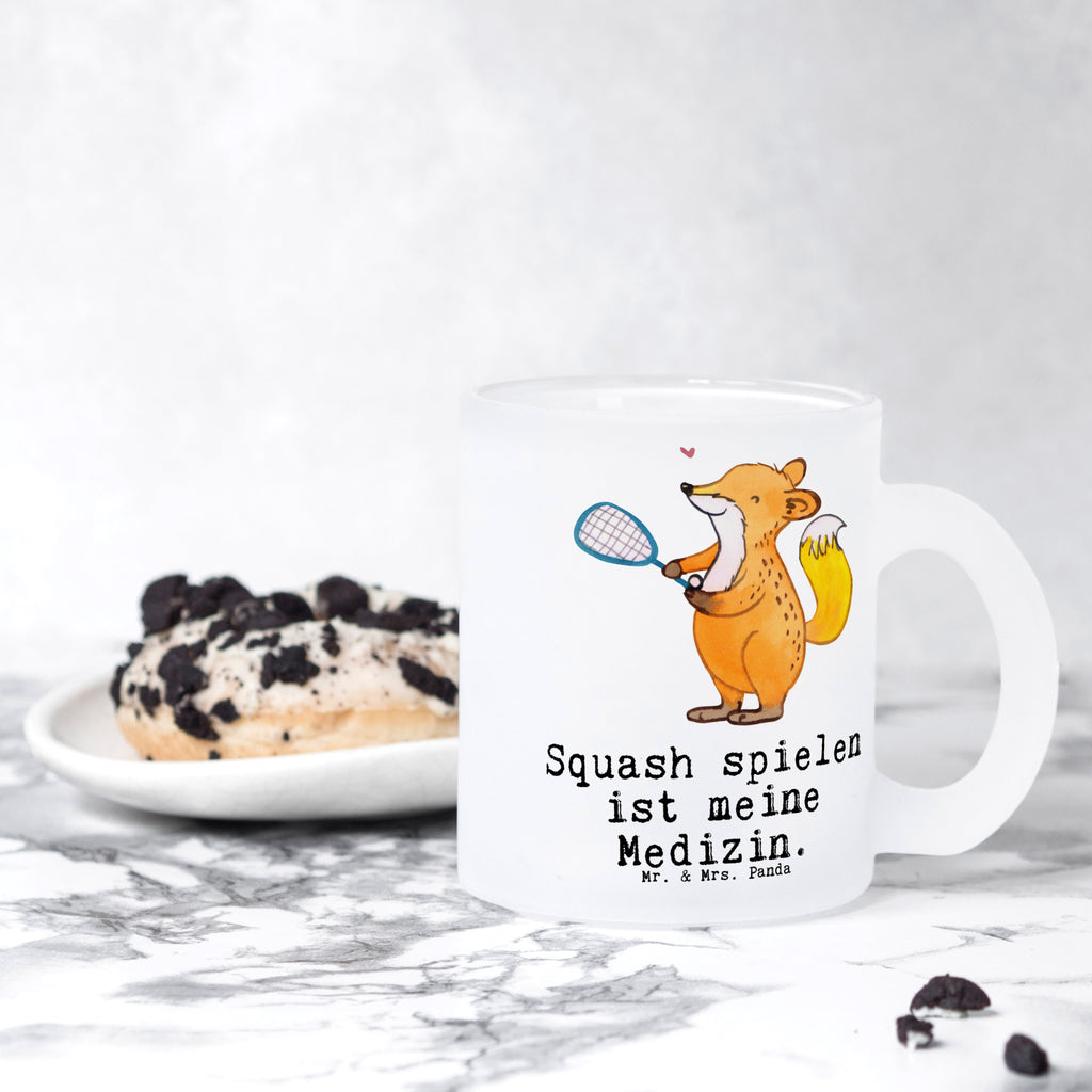 Teetasse Fuchs Squash spielen Medizin Teetasse, Teeglas, Teebecher, Tasse mit Henkel, Tasse, Glas Teetasse, Teetasse aus Glas, Geschenk, Sport, Sportart, Hobby, Schenken, Danke, Dankeschön, Auszeichnung, Gewinn, Sportler, Squash spielen, Squashhalle, Ballsport