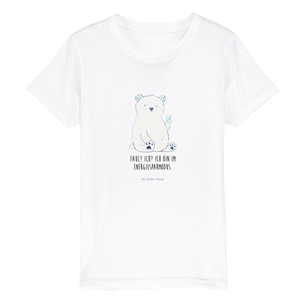 Organic Kinder T-Shirt Eisbär Faul Kinder T-Shirt, Kinder T-Shirt Mädchen, Kinder T-Shirt Jungen, Bär, Teddy, Teddybär, Eisbär, Nordpol, Faul, Entspannen, Relaxen, Büro, Arbeit, Bürojob, Arbeitsplatz, Homeoffice