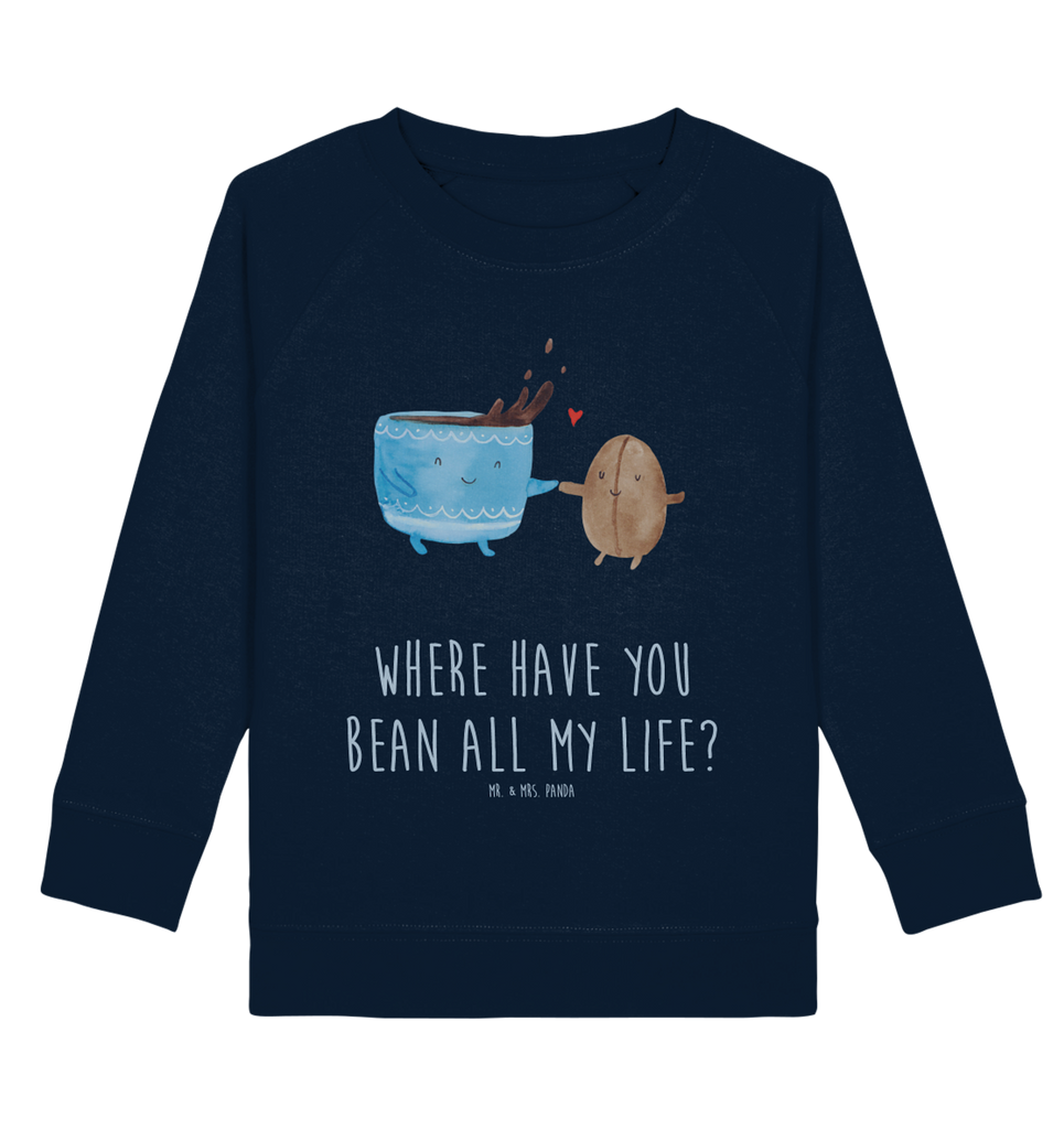 Organic Kinder Pullover Kaffee Bohne Kinder Pullover, Kinder Sweatshirt, Jungen, Mädchen, Tiermotive, Gute Laune, lustige Sprüche, Tiere, Kaffee, Kaffeebohne, Genuss, Zufriedenheit, Glück