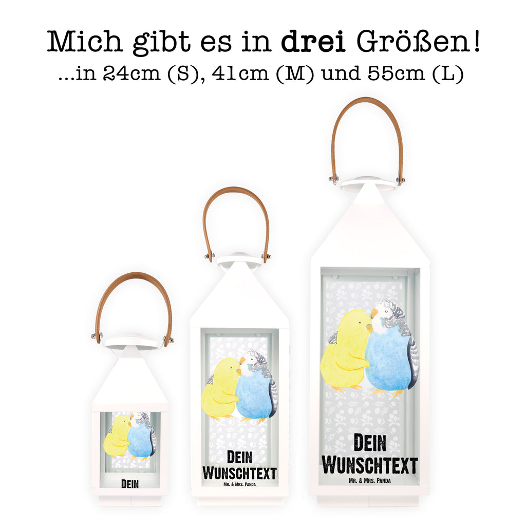 Personalisierte Deko Laterne Wellensittich Liebe Gartenlampe, Gartenleuchte, Gartendekoration, Gartenlicht, Laterne kleine Laternen, XXL Laternen, Laterne groß, Liebe, Partner, Freund, Freundin, Ehemann, Ehefrau, Heiraten, Verlobung, Heiratsantrag, Liebesgeschenk, Jahrestag, Hocheitstag, Vögel, Wellensittich, Nähe, Kuscheln, Vertrauen