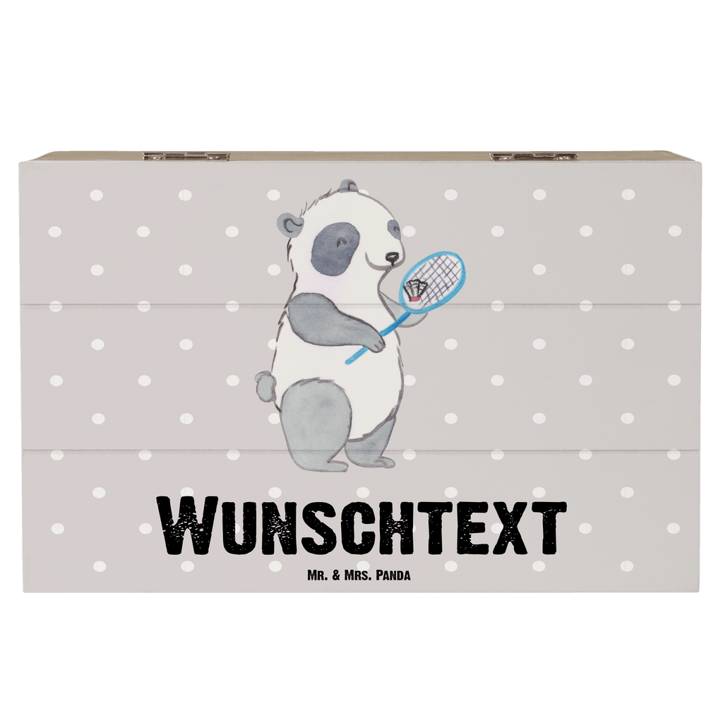 Personalisierte Holzkiste Panda Badminton Holzkiste mit Namen, Kiste mit Namen, Schatzkiste mit Namen, Truhe mit Namen, Schatulle mit Namen, Erinnerungsbox mit Namen, Erinnerungskiste, mit Namen, Dekokiste mit Namen, Aufbewahrungsbox mit Namen, Holzkiste Personalisiert, Kiste Personalisiert, Schatzkiste Personalisiert, Truhe Personalisiert, Schatulle Personalisiert, Erinnerungsbox Personalisiert, Erinnerungskiste Personalisiert, Dekokiste Personalisiert, Aufbewahrungsbox Personalisiert, Geschenkbox personalisiert, GEschenkdose personalisiert, Geschenk, Sport, Sportart, Hobby, Schenken, Danke, Dankeschön, Auszeichnung, Gewinn, Sportler, Badminton, Badminton spielen