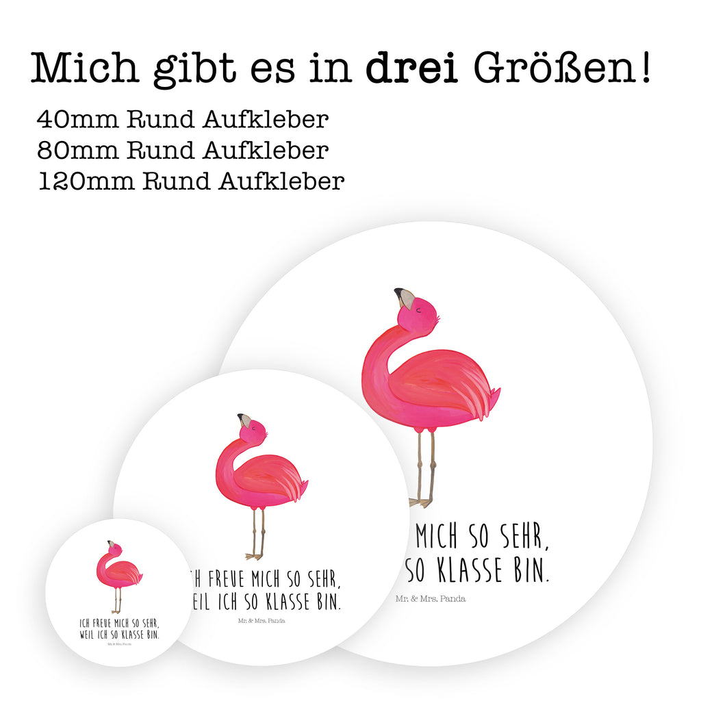 Rund Aufkleber Flamingo stolz Sticker, Aufkleber, Etikett, Flamingo, stolz, Freude, Selbstliebe, Selbstakzeptanz, Freundin, beste Freundin, Tochter, Mama, Schwester