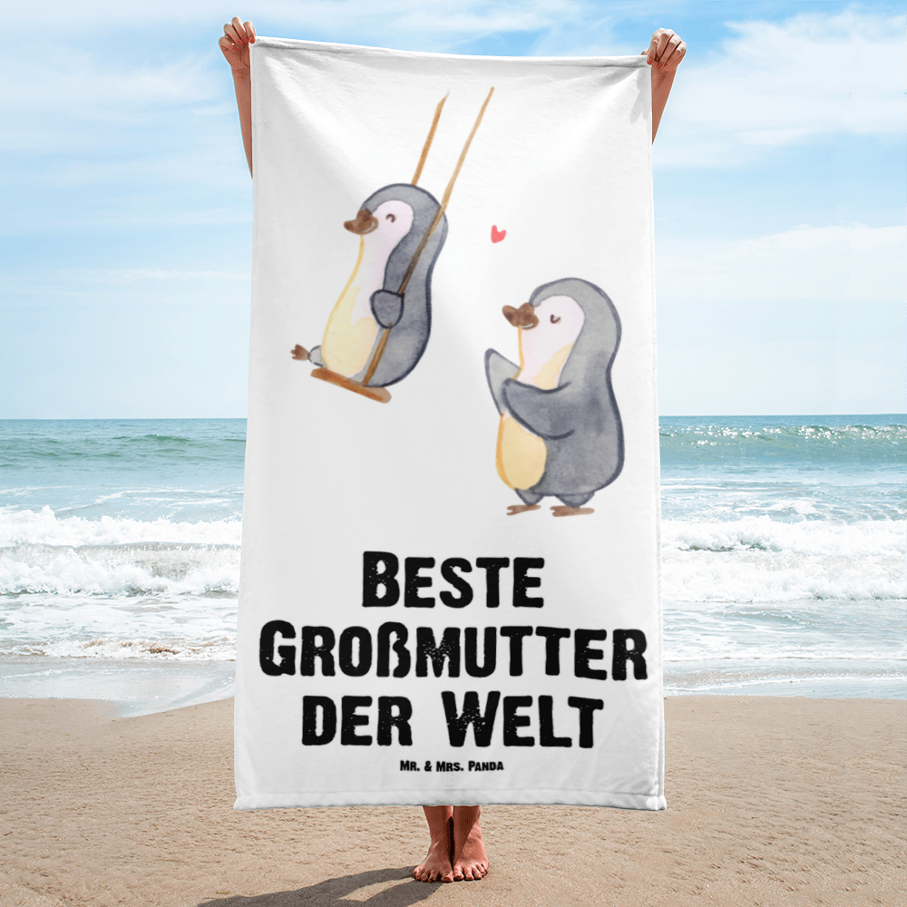 XL Badehandtuch Pinguin Beste Großmutter der Welt Handtuch, Badetuch, Duschtuch, Strandtuch, Saunatuch, für, Dankeschön, Geschenk, Schenken, Geburtstag, Geburtstagsgeschenk, Geschenkidee, Danke, Bedanken, Mitbringsel, Freude machen, Geschenktipp, Großmutter, Omi, Oma, Oma geworden, Grosseltern