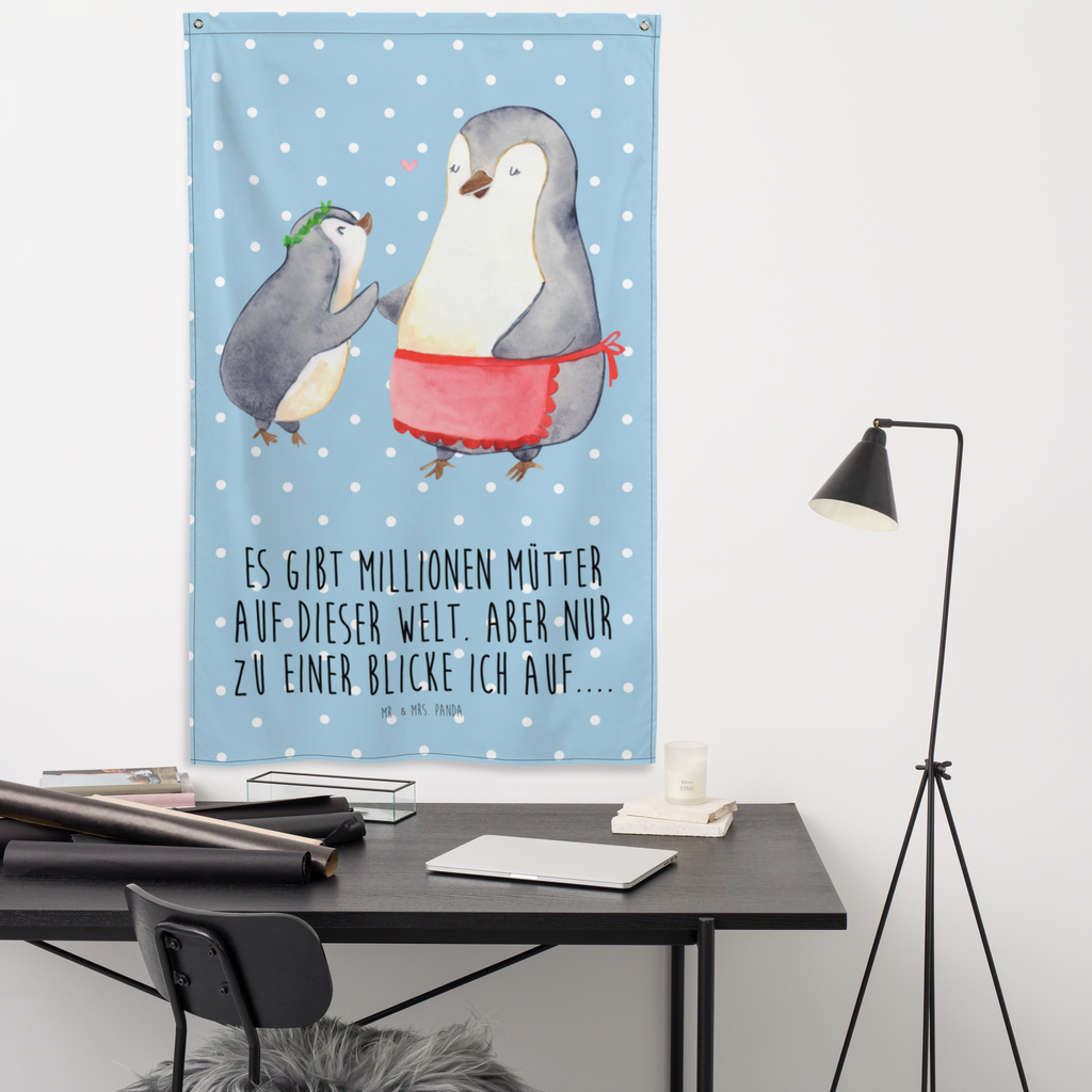 Wandteppich Pinguin mit Kind Wandbehang, Dekoration, Boho, Wandteppich, Wandtuch, Wanddeko, Tapisserie, Tapestry, Wandbild, Textil-Kunst, Schmuck-Wandbehang, Wand Deko, Kinderzimmer, Kinderzimmer Wand, Kinderzimmer Deko, Kinderzimmer Wanddeko, Familie, Vatertag, Muttertag, Bruder, Schwester, Mama, Papa, Oma, Opa, Geschenk, Mami, Mutti, Mutter, Geburststag