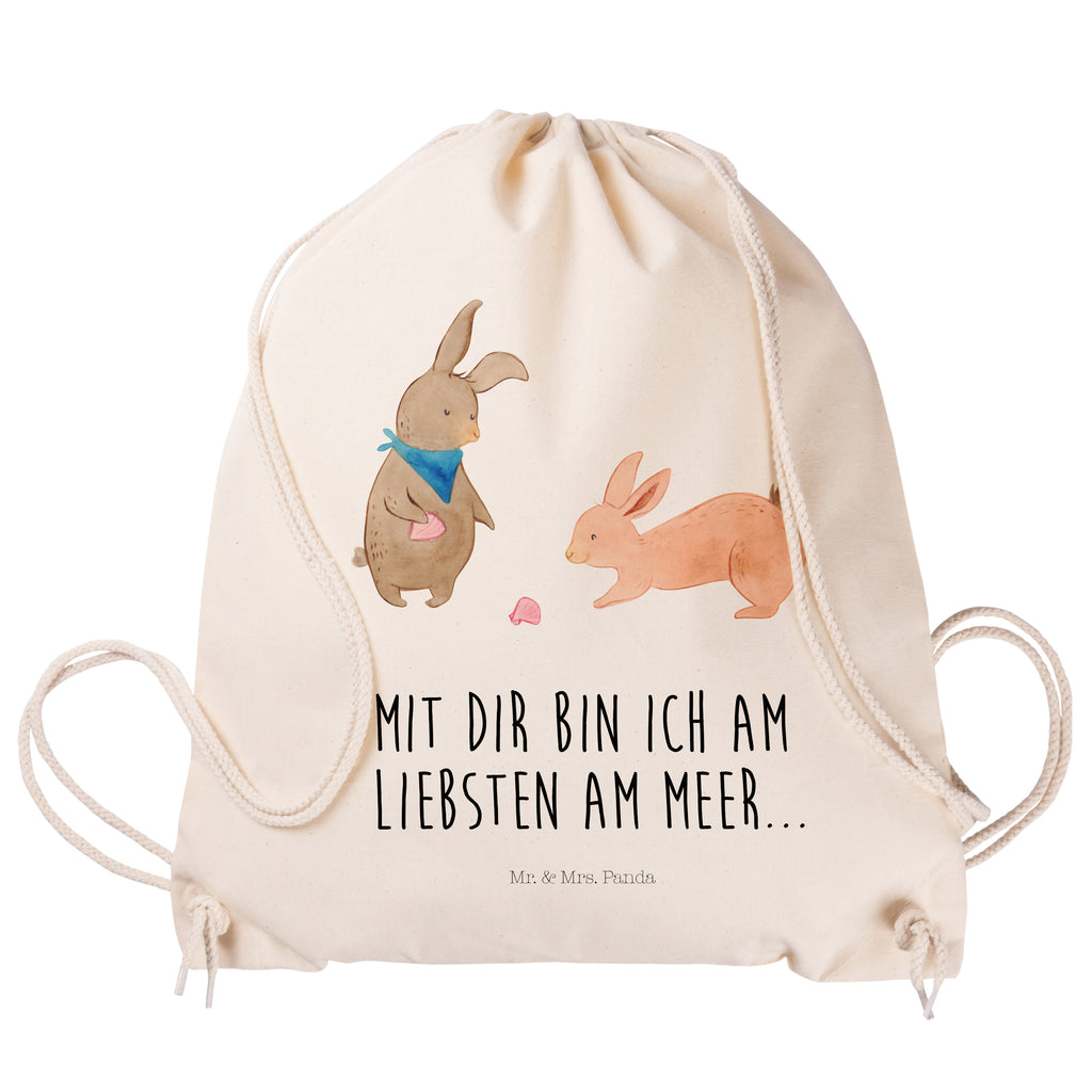 Sportbeutel Hasen Muschel Sportbeutel, Turnbeutel, Beutel, Sporttasche, Tasche, Stoffbeutel, Sportbeutel Kinder, Familie, Vatertag, Muttertag, Bruder, Schwester, Mama, Papa, Oma, Opa, Hasen, beste Freundin, Freundin, Freundinnen, best friends, BFF, Muscheln sammeln, Muscheln, Meer