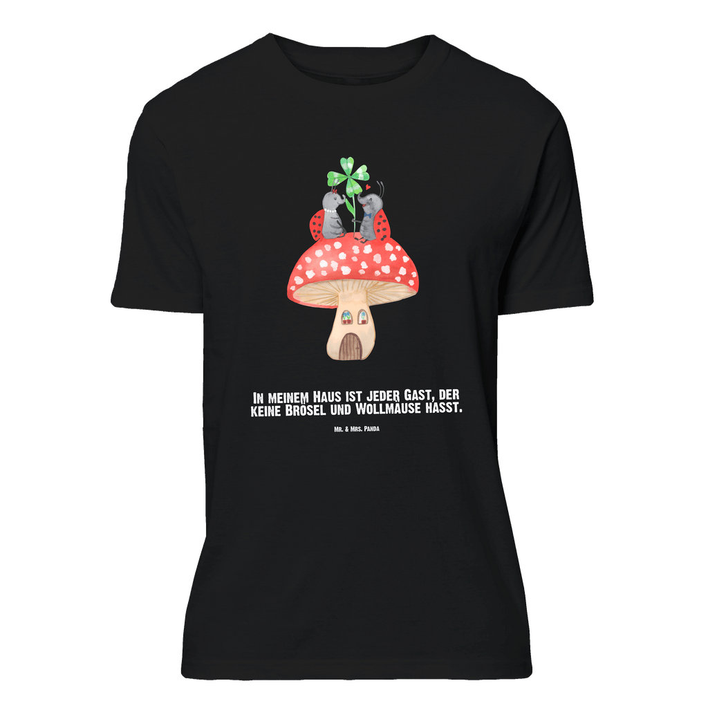 Personalisiertes T-Shirt Marienkäfer Paar Fliegenpilz T-Shirt Personalisiert, T-Shirt mit Namen, T-Shirt mit Aufruck, Männer, Frauen, Wunschtext, Bedrucken, Tiermotive, Gute Laune, lustige Sprüche, Tiere, Haus, Wohnung, zuhause, Fliegenpilz, Marienkäfer, Fleigenpilzhaus