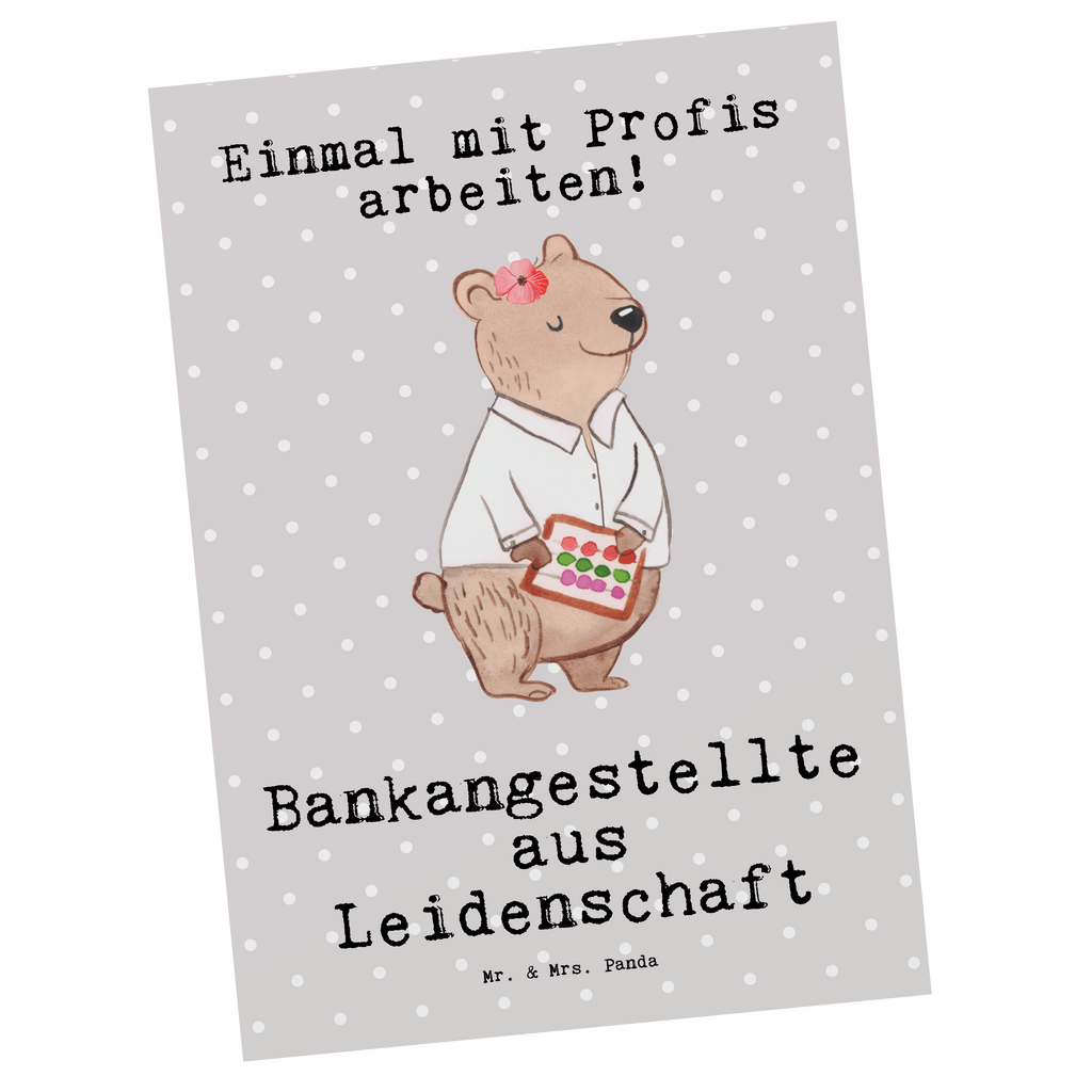 Postkarte Bankangestellte aus Leidenschaft Postkarte, Karte, Geschenkkarte, Grußkarte, Einladung, Ansichtskarte, Geburtstagskarte, Einladungskarte, Dankeskarte, Ansichtskarten, Einladung Geburtstag, Einladungskarten Geburtstag, Beruf, Ausbildung, Jubiläum, Abschied, Rente, Kollege, Kollegin, Geschenk, Schenken, Arbeitskollege, Mitarbeiter, Firma, Danke, Dankeschön, Bankangestellte, Bankfachfrau, Bänkerin, Bankberaterin