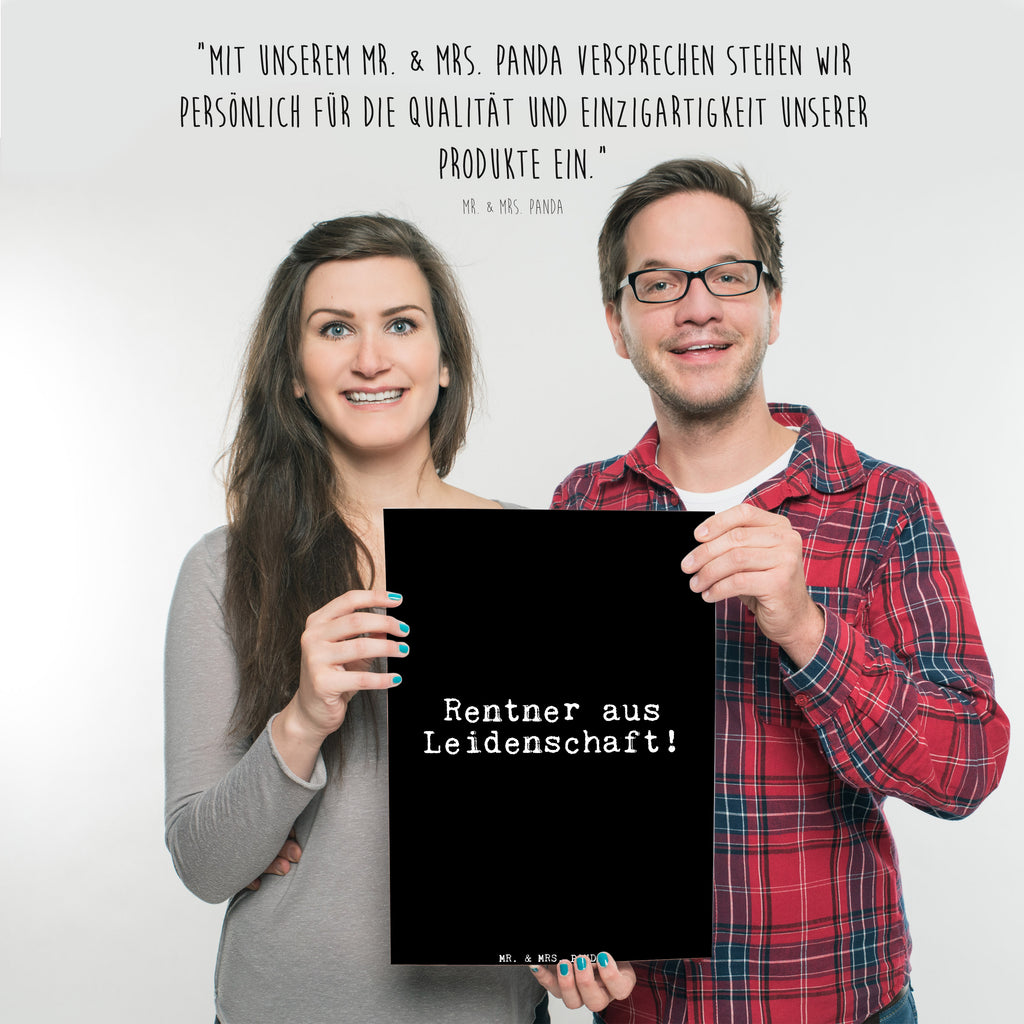 Poster Fun Talk Rentner aus Leidenschaft! Poster, Wandposter, Bild, Wanddeko, Küchenposter, Kinderposter, Wanddeko Bild, Raumdekoration, Wanddekoration, Handgemaltes Poster, Mr. & Mrs. Panda Poster, Designposter, Kunstdruck, Posterdruck, Spruch, Sprüche, lustige Sprüche, Weisheiten, Zitate, Spruch Geschenke, Glizer Spruch Sprüche Weisheiten Zitate Lustig Weisheit Worte