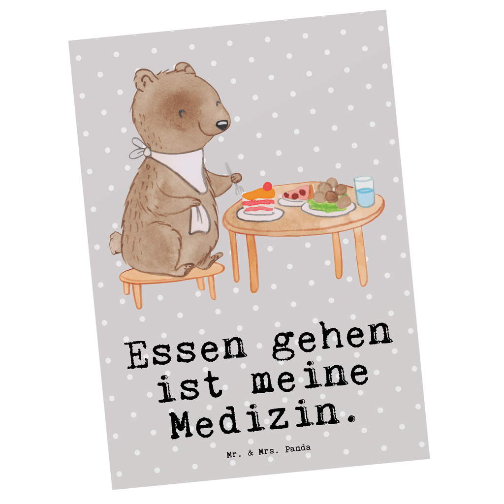 Postkarte Bär Essen gehen Medizin Postkarte, Karte, Geschenkkarte, Grußkarte, Einladung, Ansichtskarte, Geburtstagskarte, Einladungskarte, Dankeskarte, Ansichtskarten, Einladung Geburtstag, Einladungskarten Geburtstag, Geschenk, Sport, Sportart, Hobby, Schenken, Danke, Dankeschön, Auszeichnung, Gewinn, Sportler, Essen gehen, Essen, Restaurant, Restaurantbesuch, Köstlichkeiten