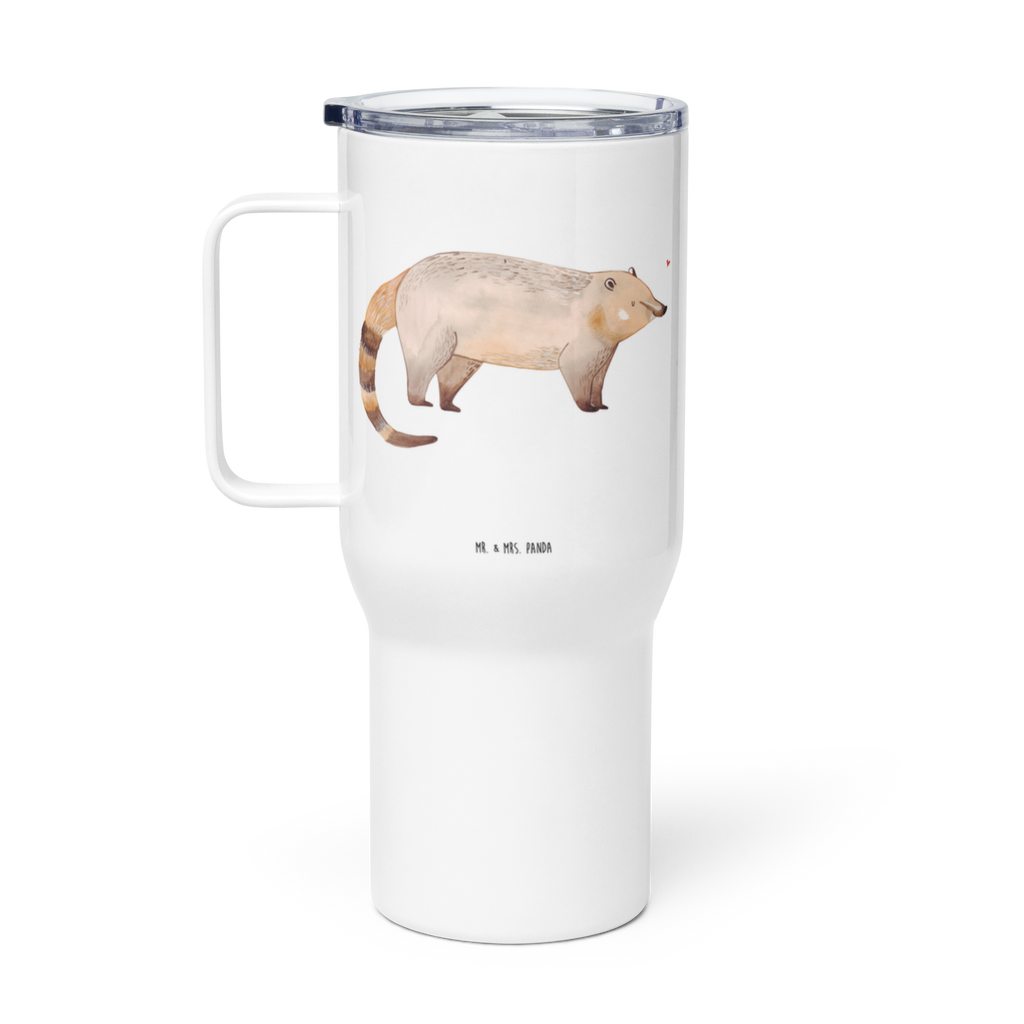 XXL Thermobecher Nasenbär Thermobecher, XL Thermobecher, Reisebecher, XL Reisetasse, Großer Thermobecher, Autobecher, Jumbo Becher, Tiermotive, Gute Laune, lustige Sprüche, Tiere, Nasenbär, Nasenbären, Rüsselbär, Bär