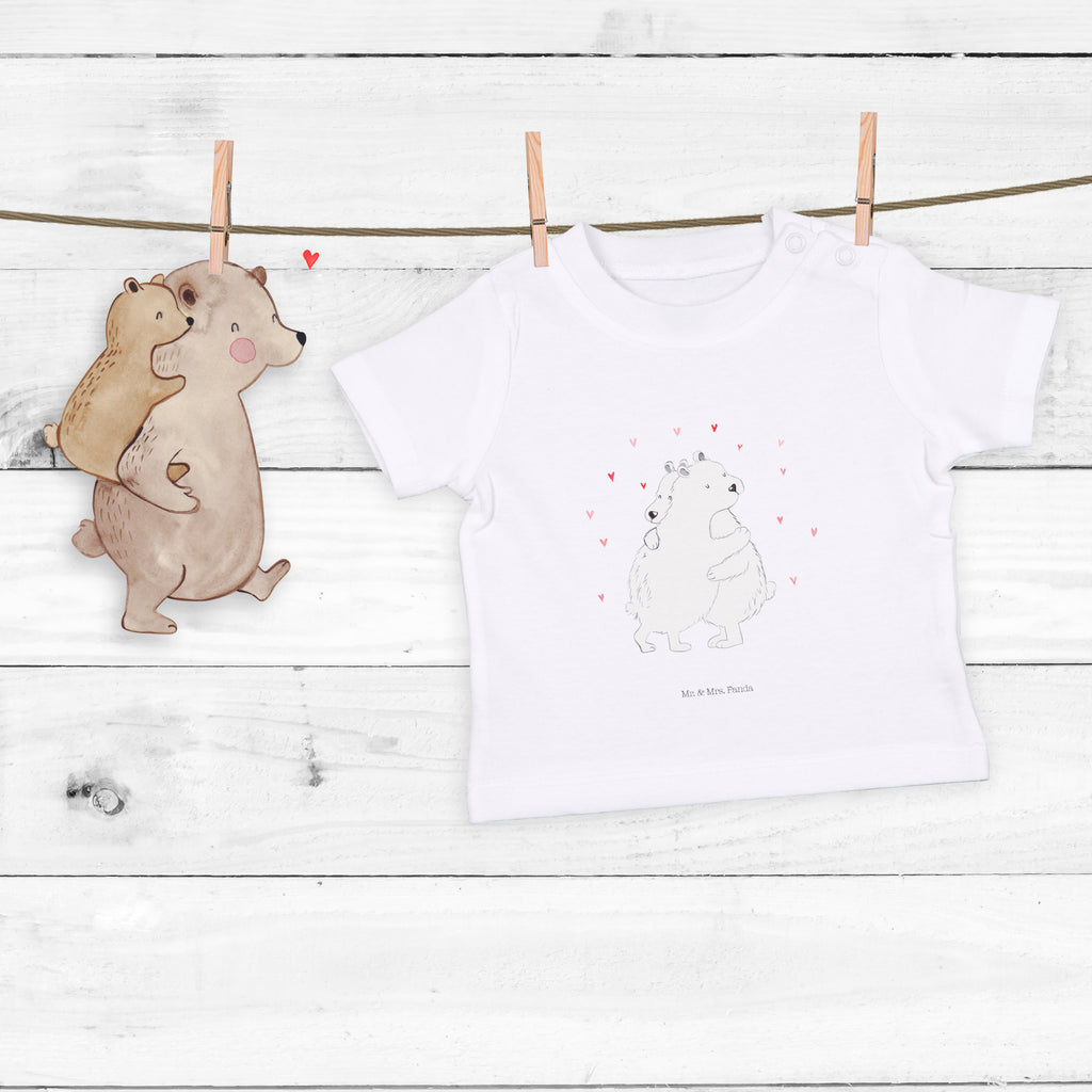 Organic Baby Shirt Eisbär Umarmen Baby T-Shirt, Jungen Baby T-Shirt, Mädchen Baby T-Shirt, Shirt, Tiermotive, Gute Laune, lustige Sprüche, Tiere