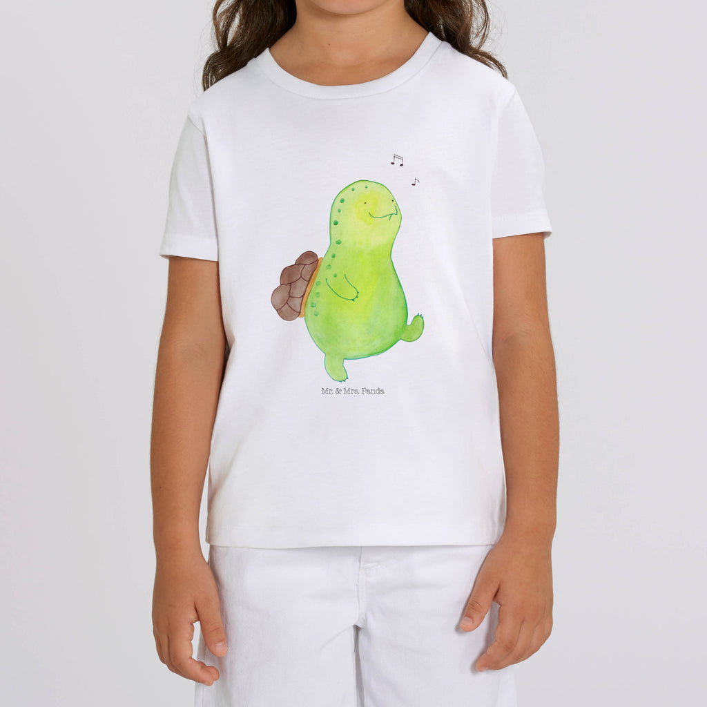 Organic Kinder T-Shirt Schildkröte Pfeifen Kinder T-Shirt, Kinder T-Shirt Mädchen, Kinder T-Shirt Jungen, Schildkröte, Schildi, Schildkröten, fröhlich, Glück, Motivation, Lebensfreude, Depression, Trennung, Neuanfang