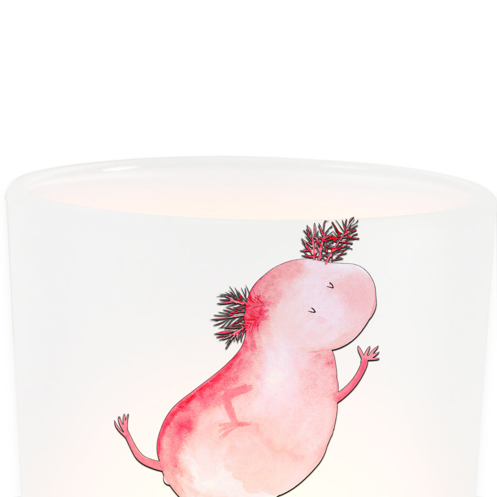 Windlicht Axolotl tanzt Windlicht Glas, Teelichtglas, Teelichthalter, Teelichter, Kerzenglas, Windlicht Kerze, Kerzenlicht, Axolotl, Molch, Axolot, Schwanzlurch, Lurch, Lurche, Dachschaden, Sterne, verrückt, Freundin, beste Freundin