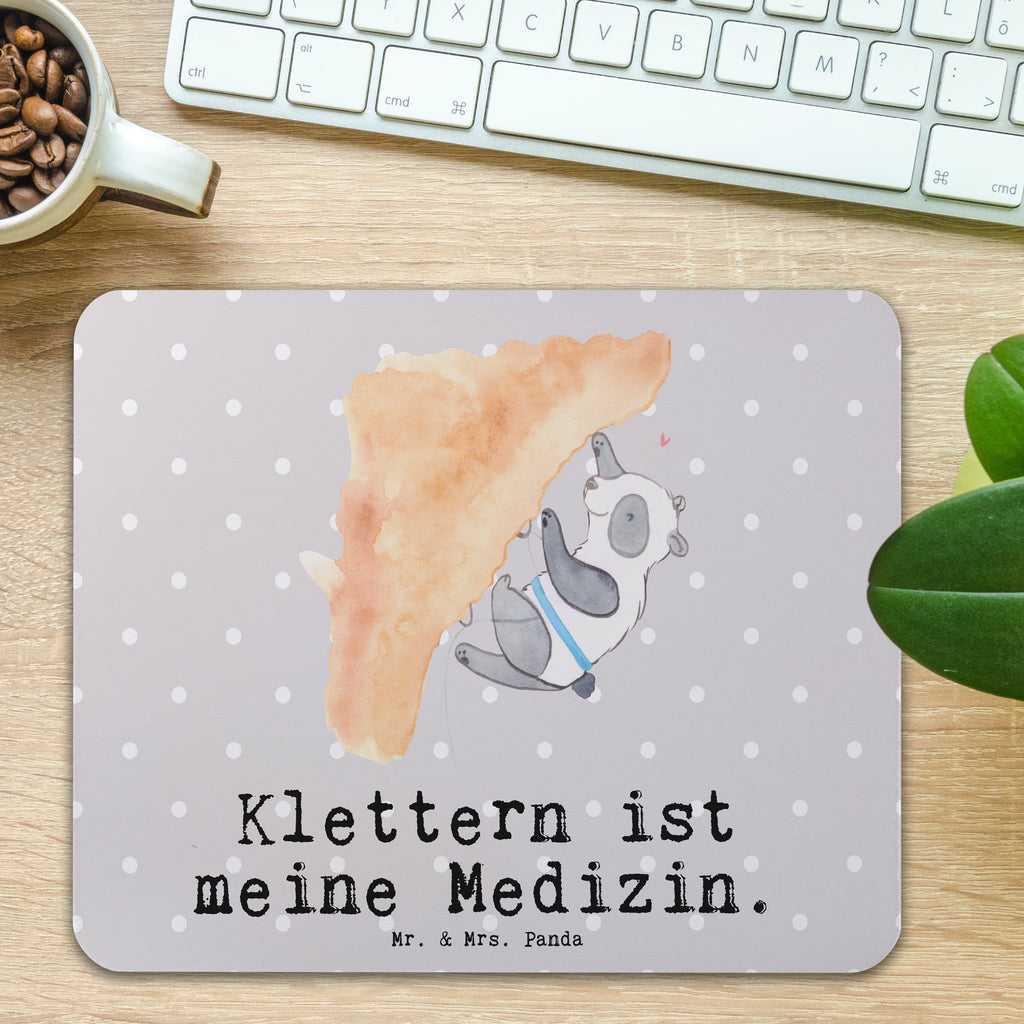 Mauspad Panda Klettern Medizin Mousepad, Computer zubehör, Büroausstattung, PC Zubehör, Arbeitszimmer, Mauspad, Einzigartiges Mauspad, Designer Mauspad, Mausunterlage, Mauspad Büro, Geschenk, Sport, Sportart, Hobby, Schenken, Danke, Dankeschön, Auszeichnung, Gewinn, Sportler, Klettern, Bouldern, Kletterhalle, Klettersport