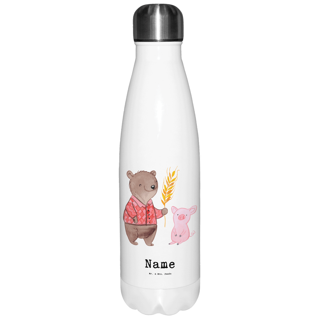 Personalisierte Thermosflasche Landwirt mit Herz Personalisierte Isolierflasche, Personalisierte Thermoflasche, Personalisierte Trinkflasche, Trinkflasche Mit Namen, Wunschname, Bedrucken, Namensflasche, Beruf, Ausbildung, Jubiläum, Abschied, Rente, Kollege, Kollegin, Geschenk, Schenken, Arbeitskollege, Mitarbeiter, Firma, Danke, Dankeschön, Landwirt; Bauer, Tierwirt, Agronom, Farmer, Bauernhof