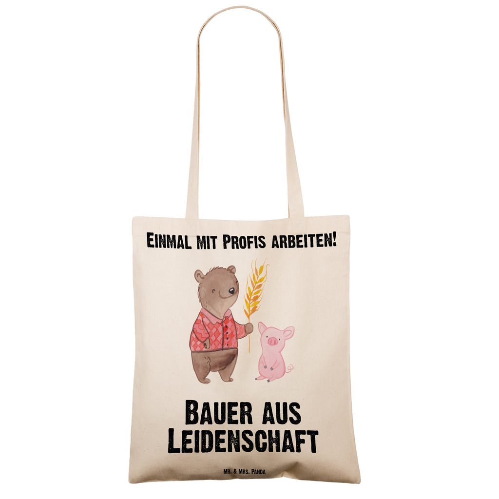 Tragetasche Bauer aus Leidenschaft Beuteltasche, Beutel, Einkaufstasche, Jutebeutel, Stoffbeutel, Tasche, Shopper, Umhängetasche, Strandtasche, Schultertasche, Stofftasche, Tragetasche, Badetasche, Jutetasche, Einkaufstüte, Laptoptasche, Beruf, Ausbildung, Jubiläum, Abschied, Rente, Kollege, Kollegin, Geschenk, Schenken, Arbeitskollege, Mitarbeiter, Firma, Danke, Dankeschön, Landwirt; Bauer, Tierwirt, Agronom, Farmer, Bauernhof