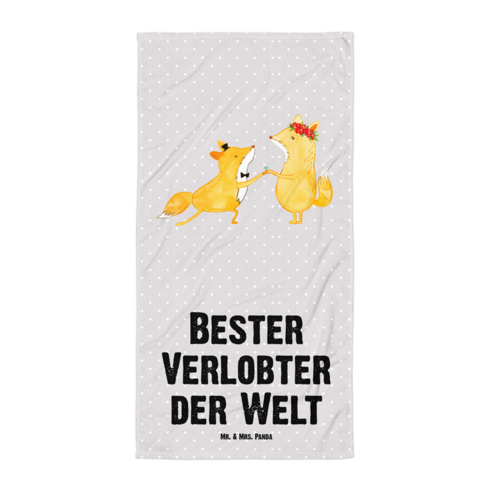 XL Badehandtuch Fuchs Bester Verlobter der Welt Handtuch, Badetuch, Duschtuch, Strandtuch, Saunatuch, für, Dankeschön, Geschenk, Schenken, Geburtstag, Geburtstagsgeschenk, Geschenkidee, Danke, Bedanken, Mitbringsel, Freude machen, Geschenktipp, Verlobter, Verloben, Verlobung, Traummann, Mann, Freund, Ehemann, Zukünftiger, Hochzeit, Ehe