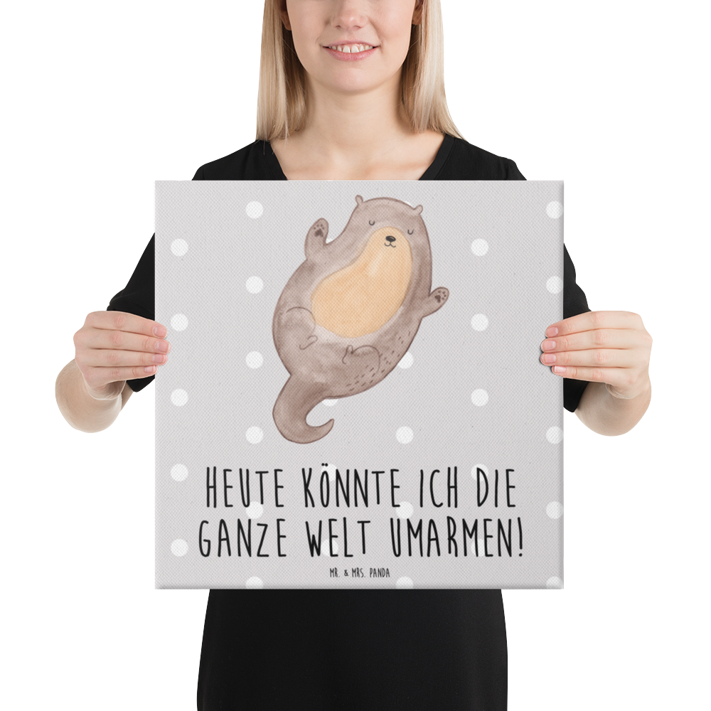 Leinwand Bild Otter Umarmen Leinwand, Bild, Kunstdruck, Wanddeko, Dekoration, Otter, Fischotter, Seeotter, Otter Seeotter See Otter