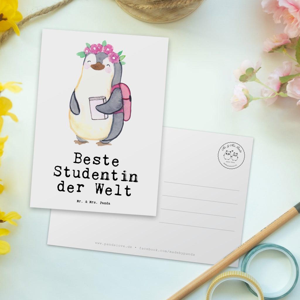 Postkarte Pinguin Beste Studentin der Welt Postkarte, Karte, Geschenkkarte, Grußkarte, Einladung, Ansichtskarte, Geburtstagskarte, Einladungskarte, Dankeskarte, Ansichtskarten, Einladung Geburtstag, Einladungskarten Geburtstag, für, Dankeschön, Geschenk, Schenken, Geburtstag, Geburtstagsgeschenk, Geschenkidee, Danke, Bedanken, Mitbringsel, Freude machen, Geschenktipp, Studentin, Studium, Tochter, Spaß, Musterschülerin, lustig, Studienabschluss, witzig, Universität, Abschluss, Alumni, Uni, Studenten, Hochschule