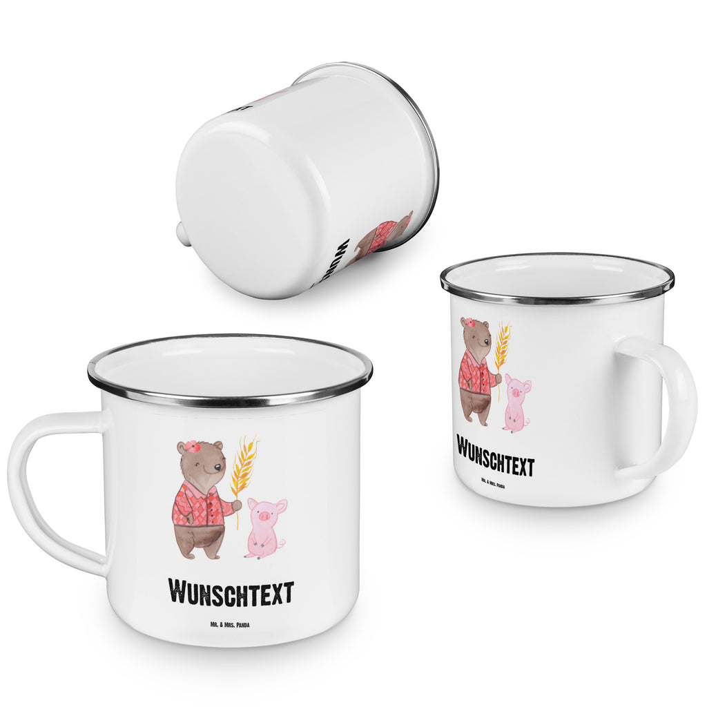 Personalisierte Emaille Tasse Bäuerin mit Herz Emaille Tasse personalisiert, Emaille Tasse mit Namen, Campingtasse personalisiert, Namenstasse, Campingtasse bedrucken, Campinggeschirr personalsisert, tasse mit namen, personalisierte tassen, personalisierte tasse, tasse selbst gestalten, tasse bedrucken, tassen bedrucken, Beruf, Ausbildung, Jubiläum, Abschied, Rente, Kollege, Kollegin, Geschenk, Schenken, Arbeitskollege, Mitarbeiter, Firma, Danke, Dankeschön, Landwirtin, Bäuerin, Tierwirtin, Agronomin, Farmerin, Bauernhof