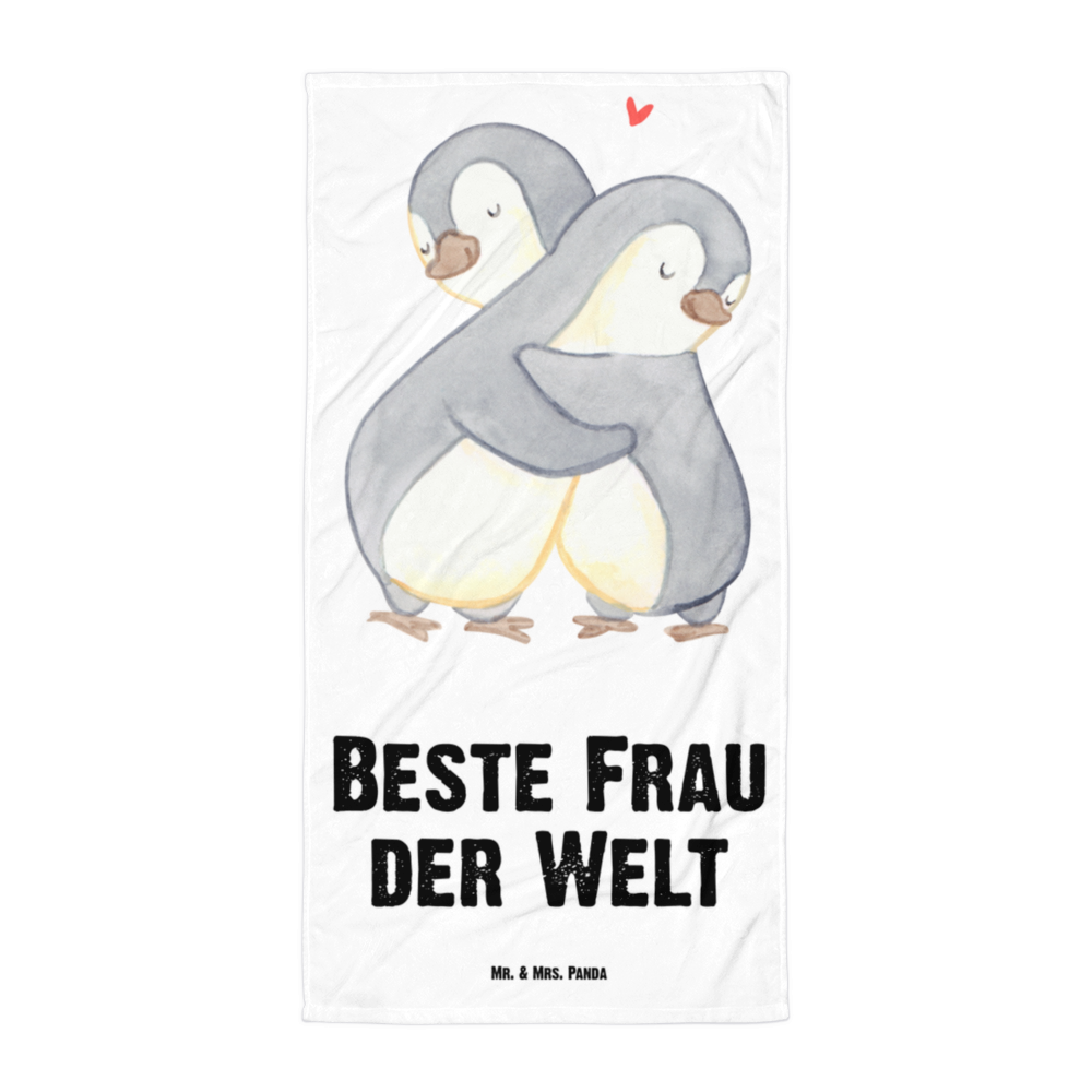 XL Badehandtuch Pinguin Beste Frau der Welt Handtuch, Badetuch, Duschtuch, Strandtuch, Saunatuch, für, Dankeschön, Geschenk, Schenken, Geburtstag, Geburtstagsgeschenk, Geschenkidee, Danke, Bedanken, Mitbringsel, Freude machen, Geschenktipp, Beste, Frau, Ehefrau, Partnerin, Freundin, Traumfrau, Liebling, Ehepartner, Ehe, Gattin, Lebensgefährtin, Braut, Kleinigkeit